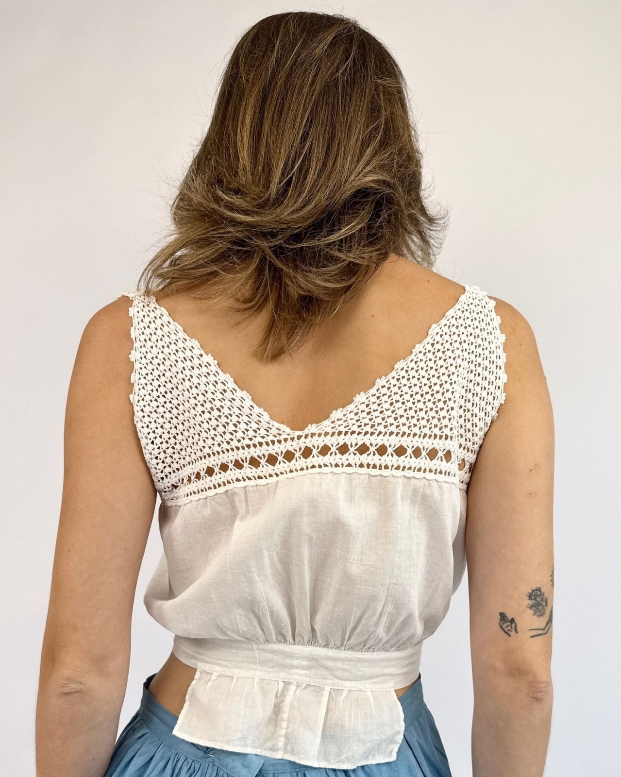 White Edwardian Lace Corset Cover