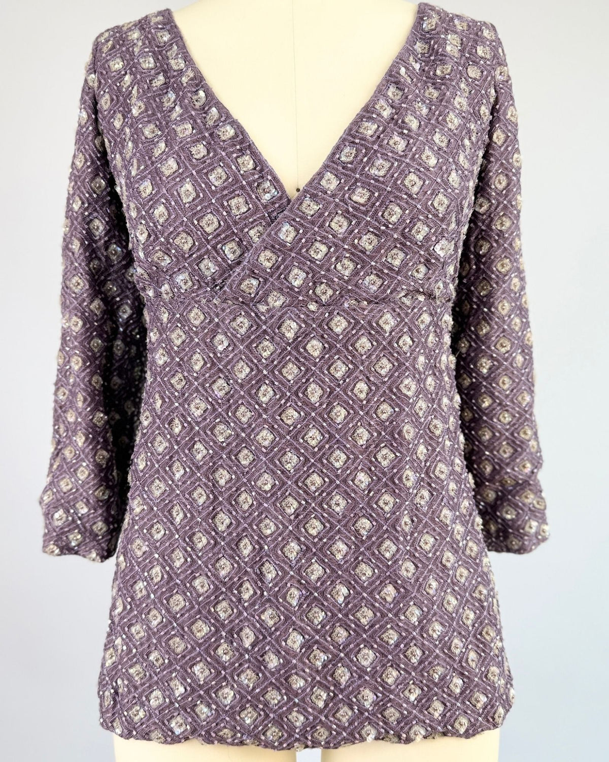 Lavender Beaded Top