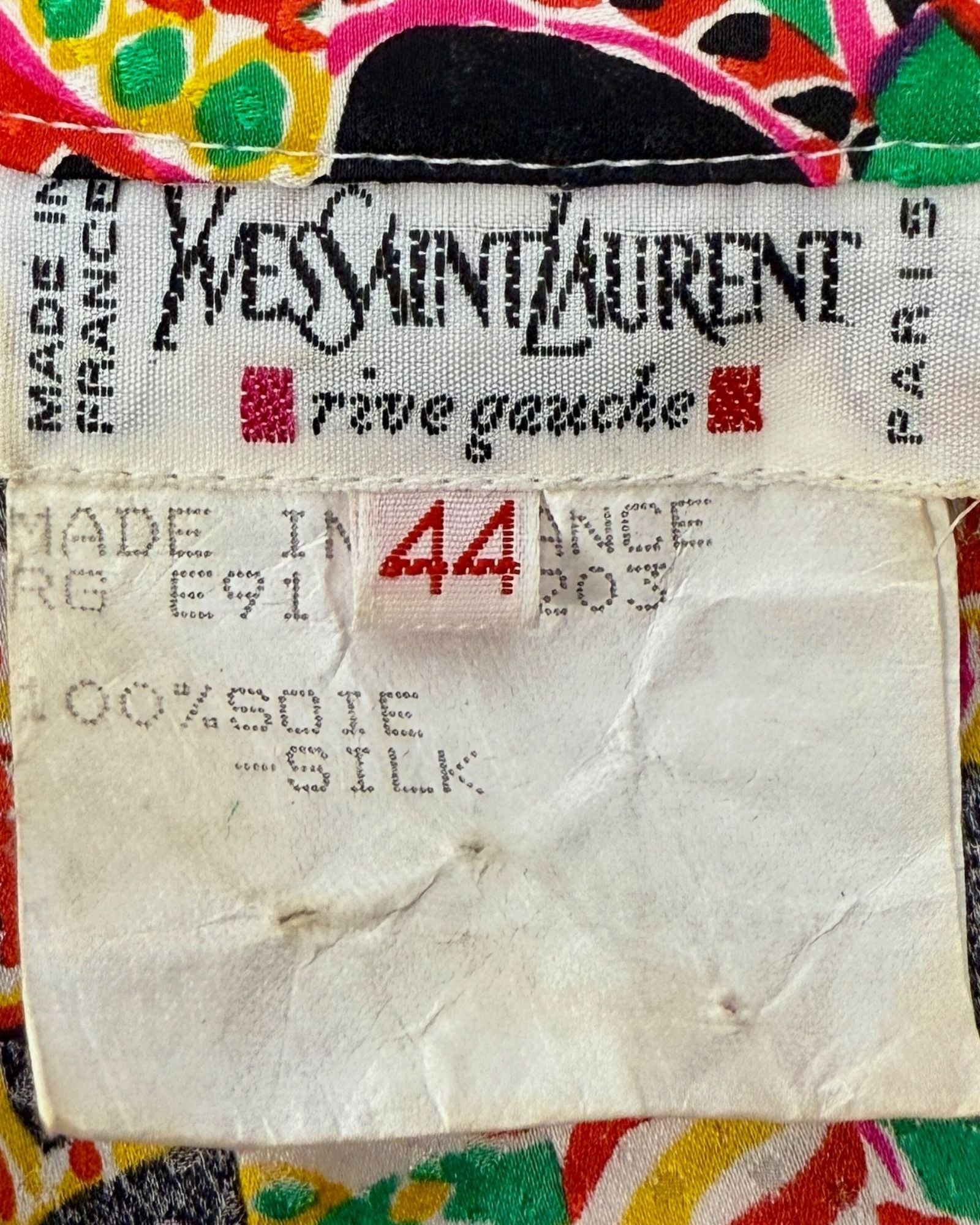 YSL Leon Bakst Silk Secretary Dress