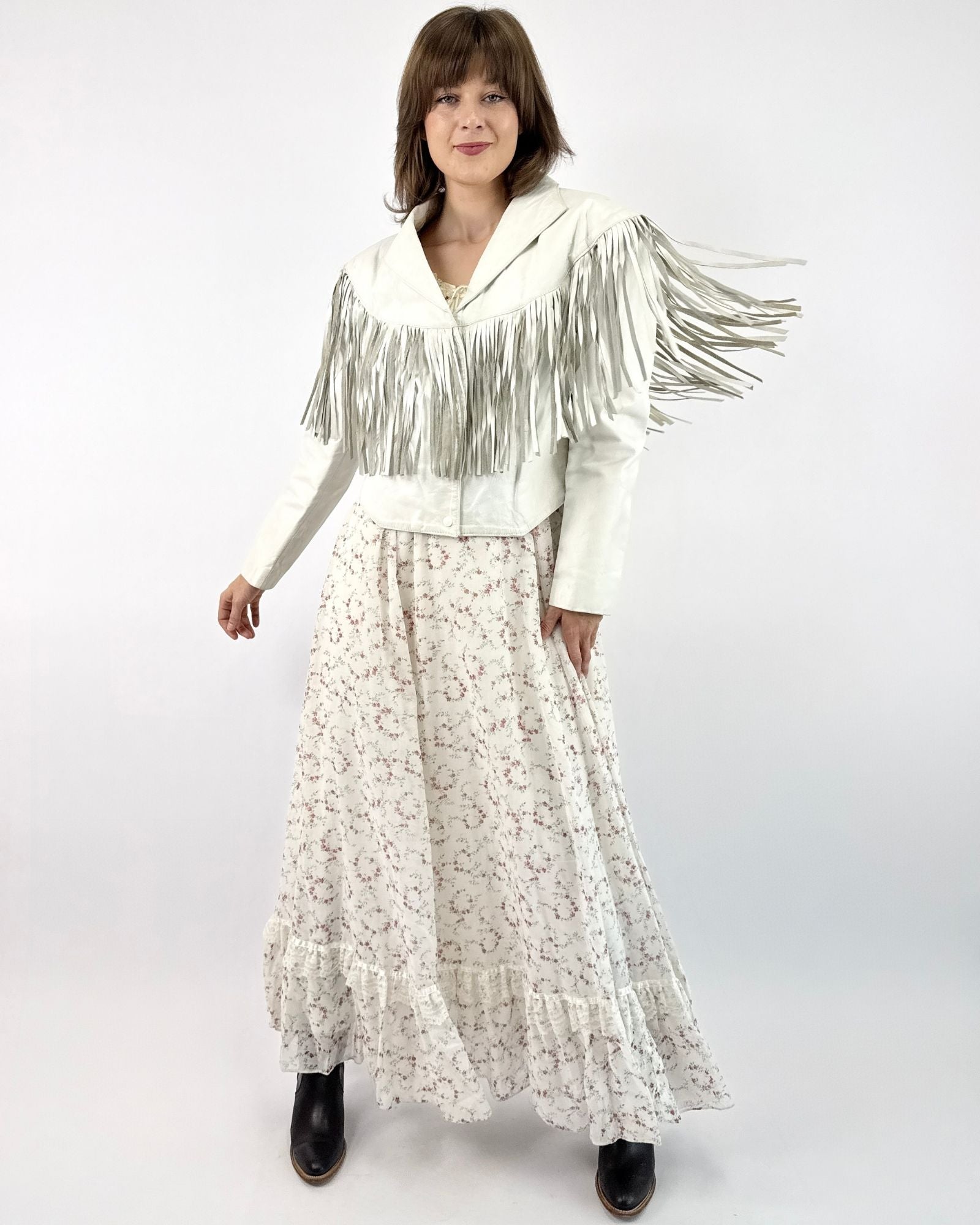 Sloan Peterson White Fringe Jacket