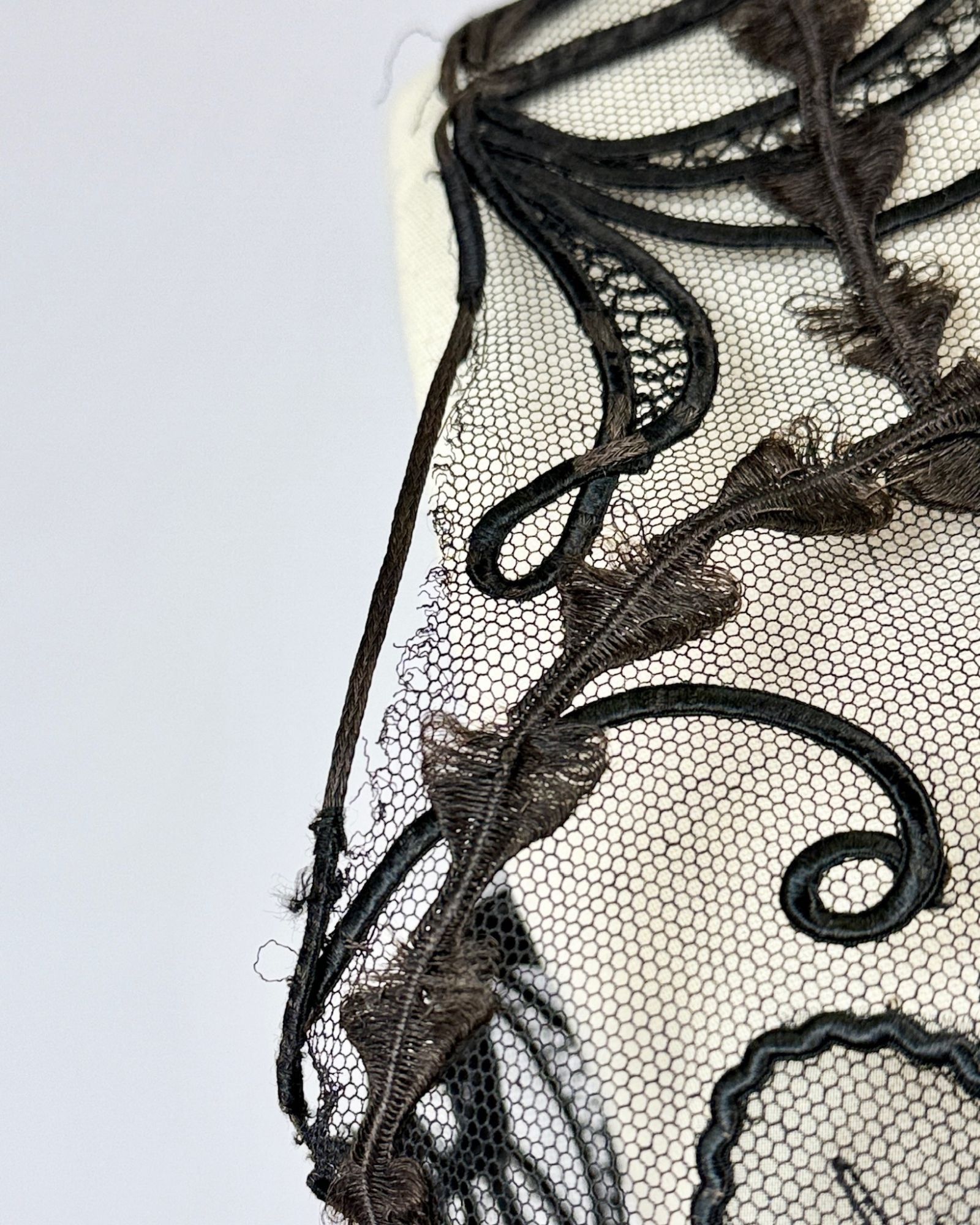 Antique Black Embroidered Vest