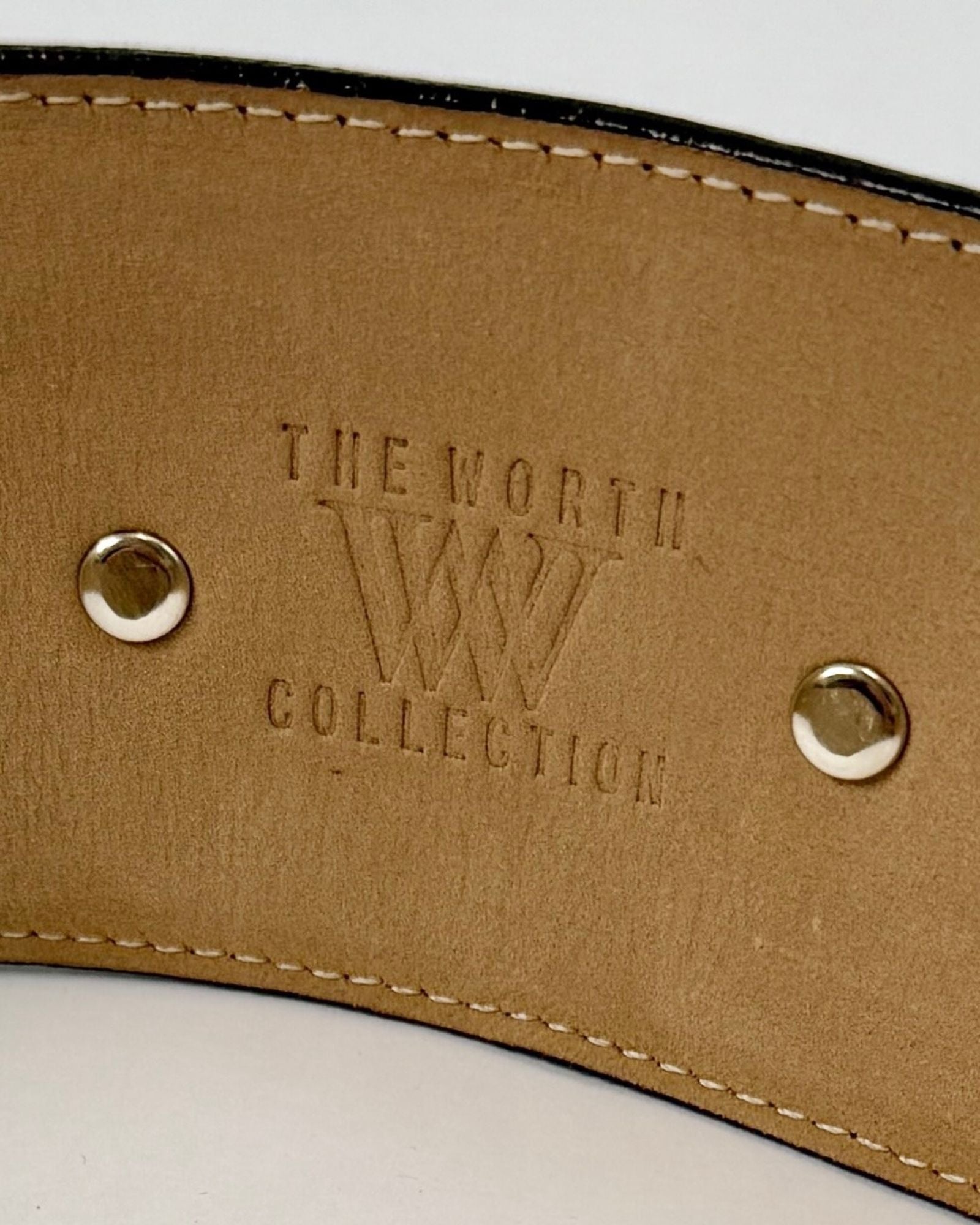 Wide Silver Square Studded Belt