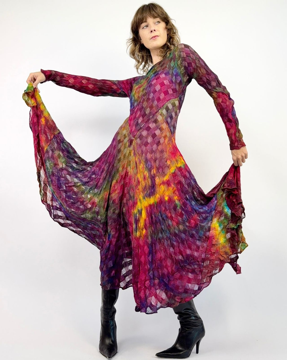 Carter + Teri Woven Prisms Rainbow Dress