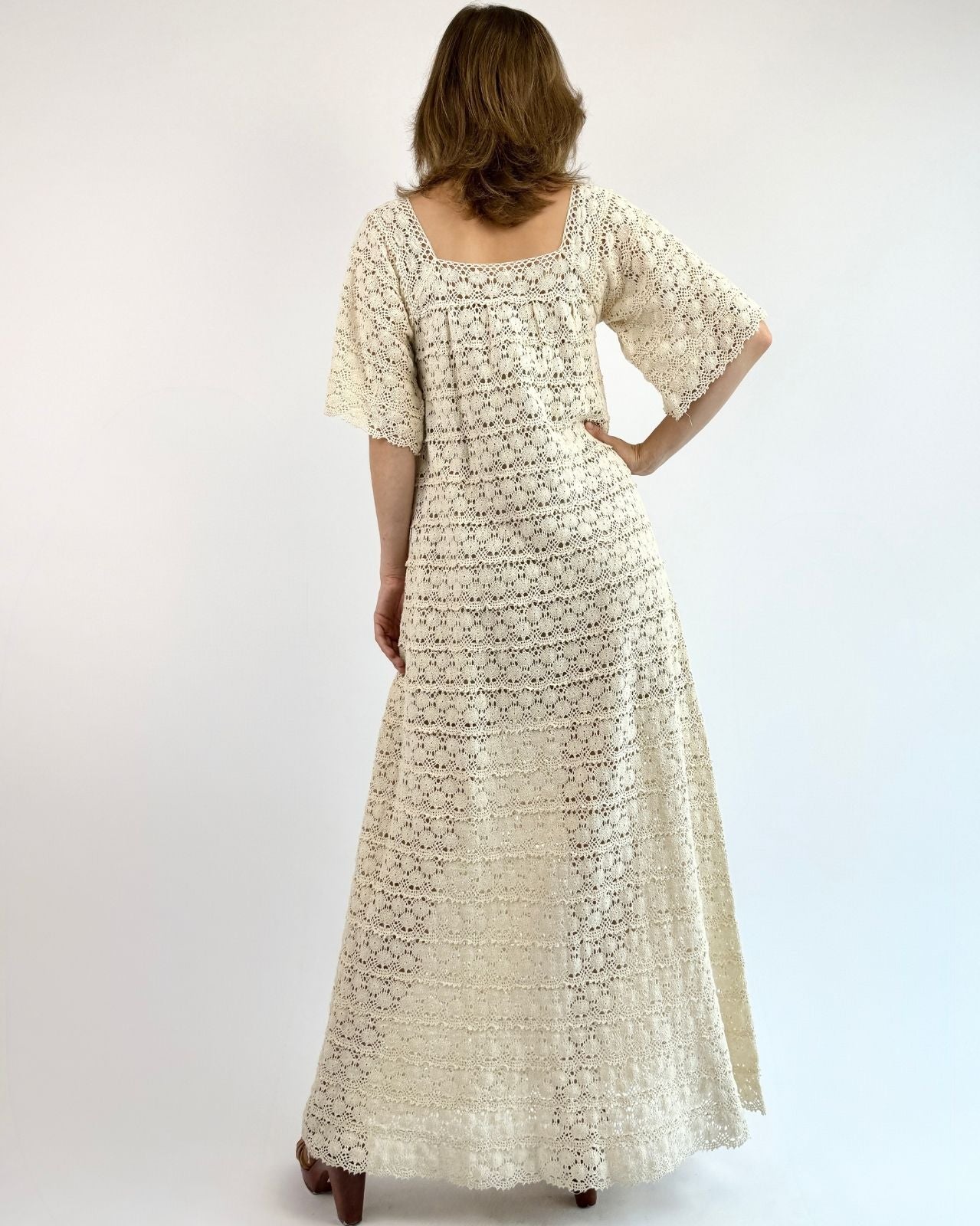 70s Summer Coastlines Crochet Maxi