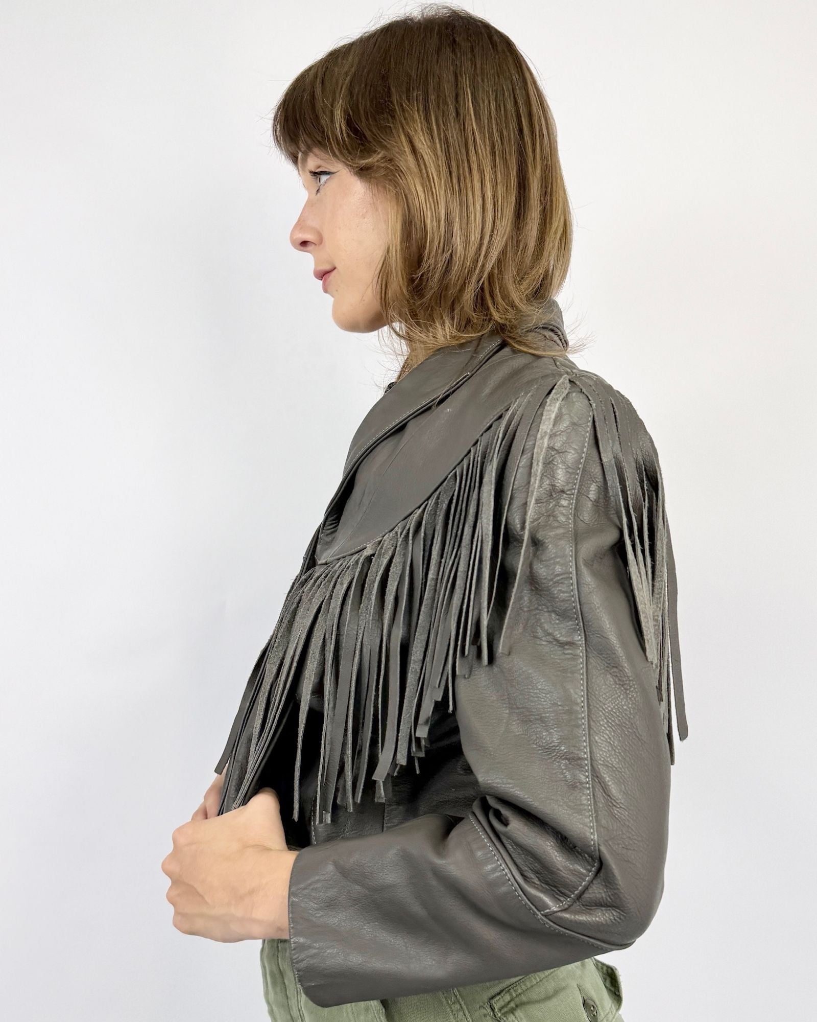 Smoke On The Water Fringe Leather Jacket