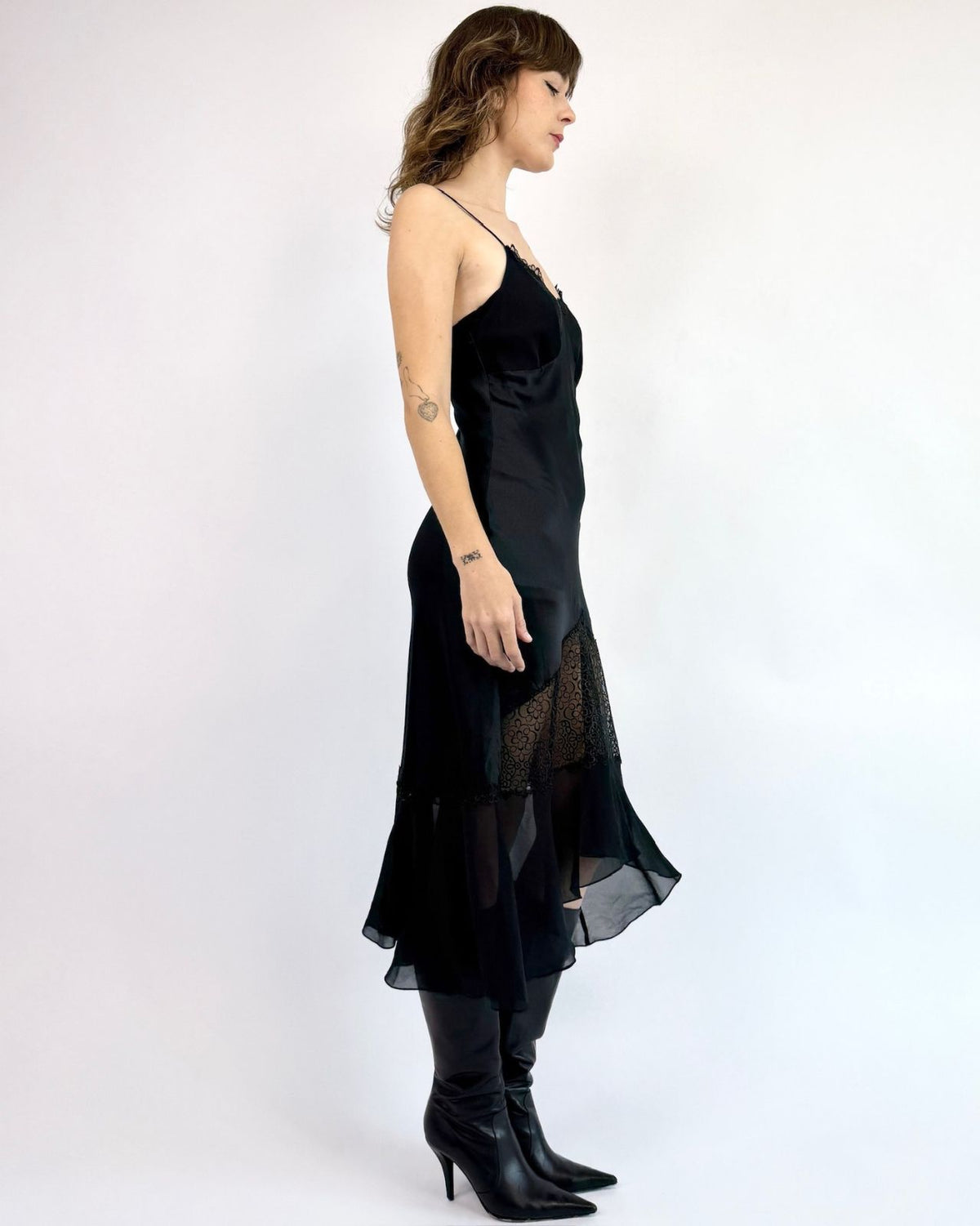 Remember Midnight Silk Slip Dress