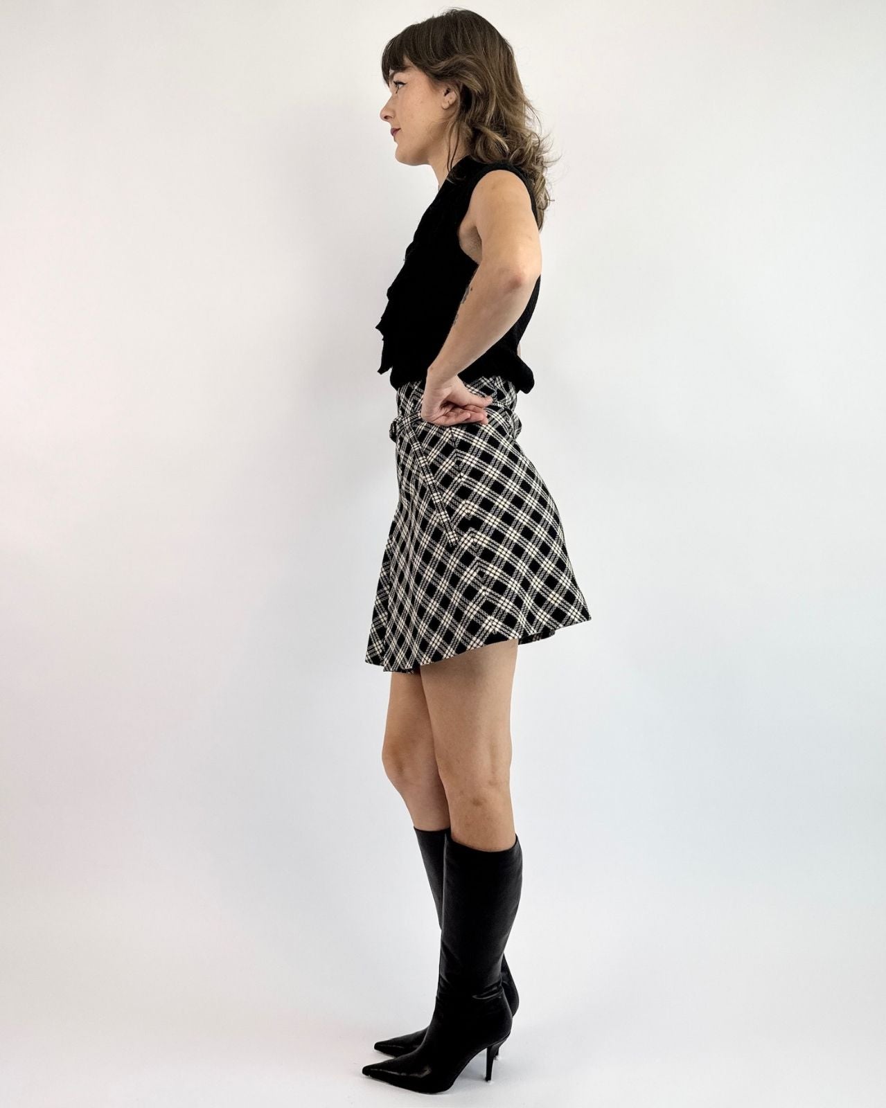 Christian Dior Cross My Mind Plaid Skirt