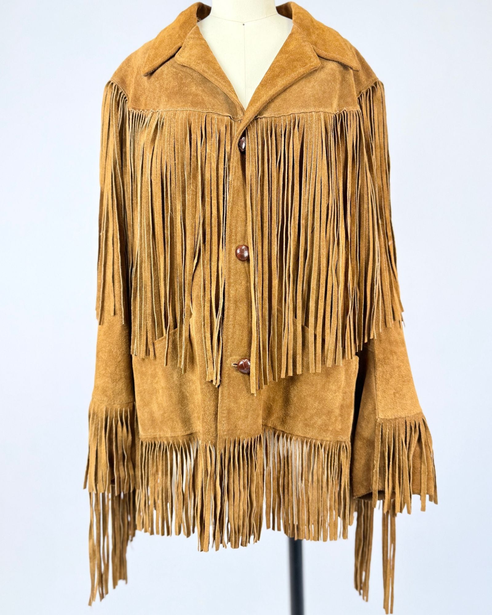 Brown Suede Fringe Jacket
