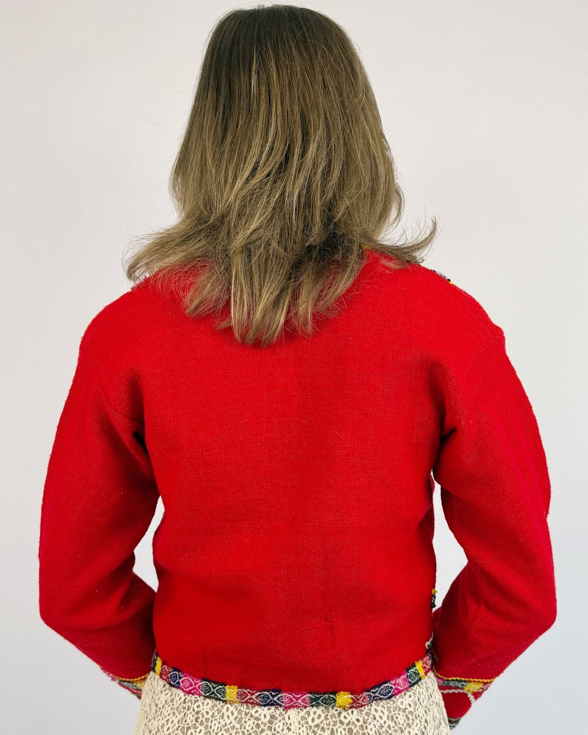 Bolivian Colorful Moments Folk Art Jacket