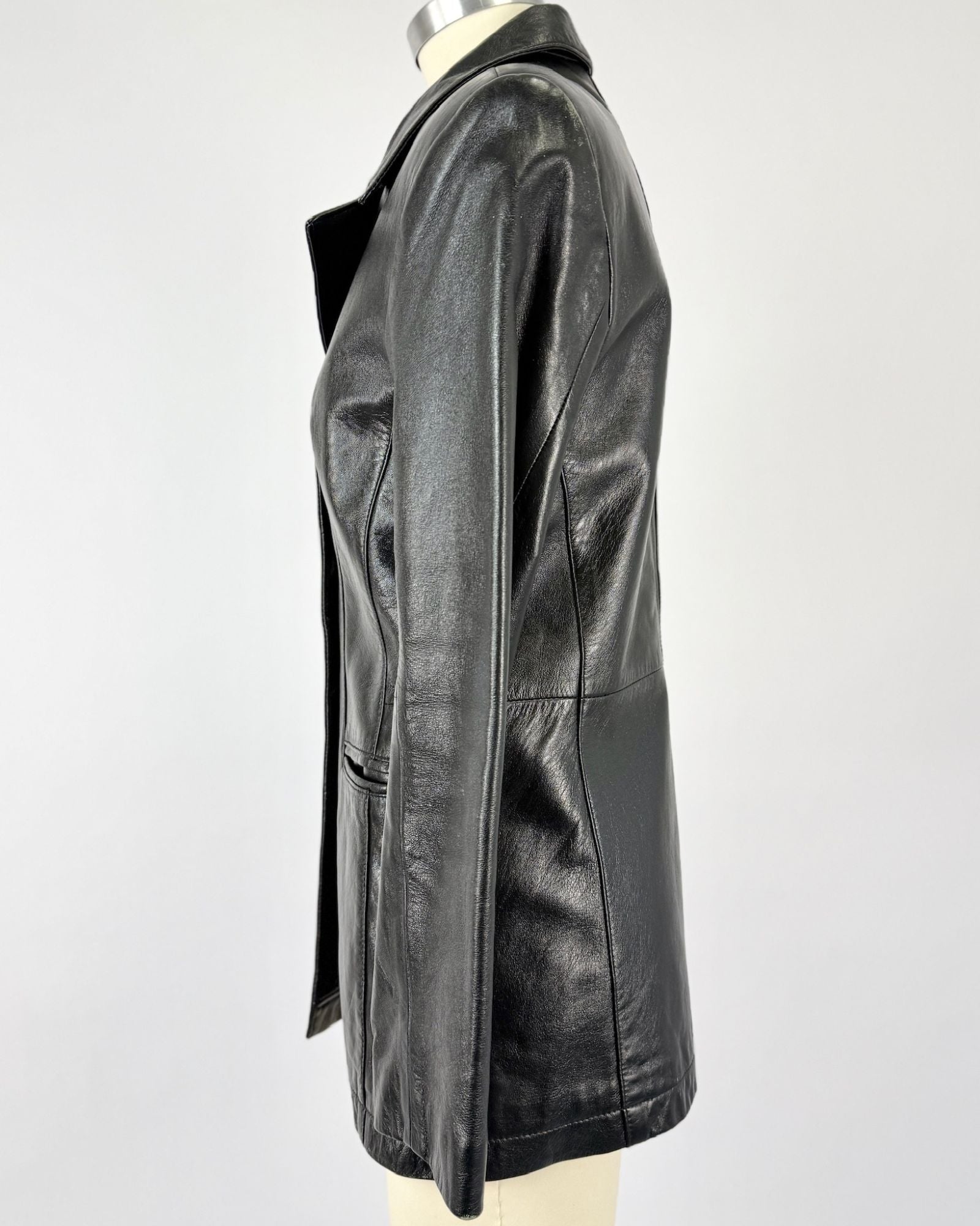 Y2K Black Leather Jacket