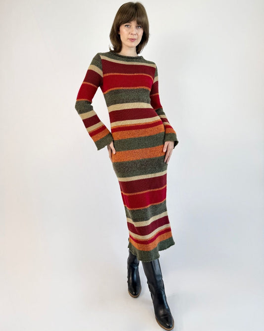 Timeless Lines Striped Sweater Dress