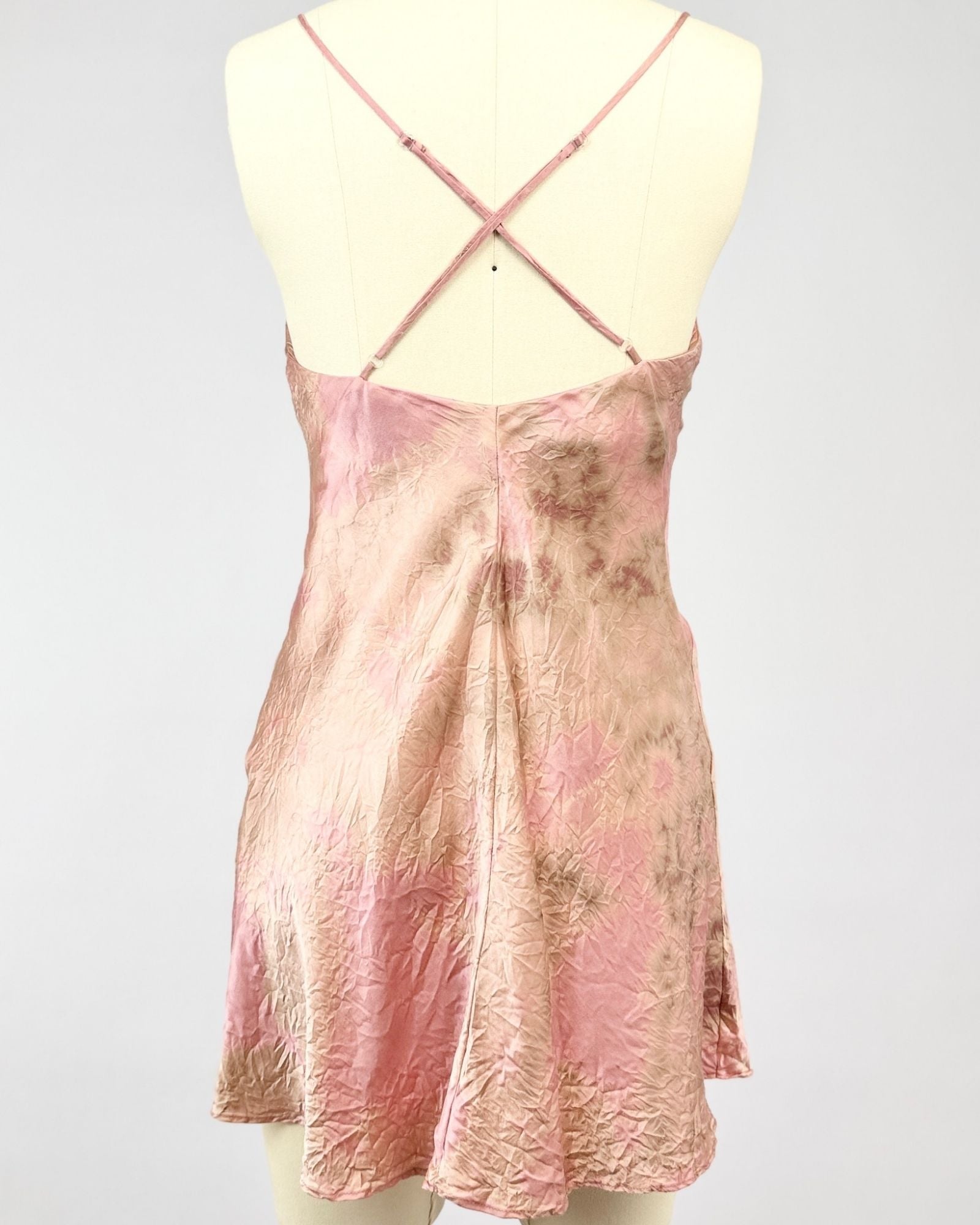Pink Tie Dye Slip Dress
