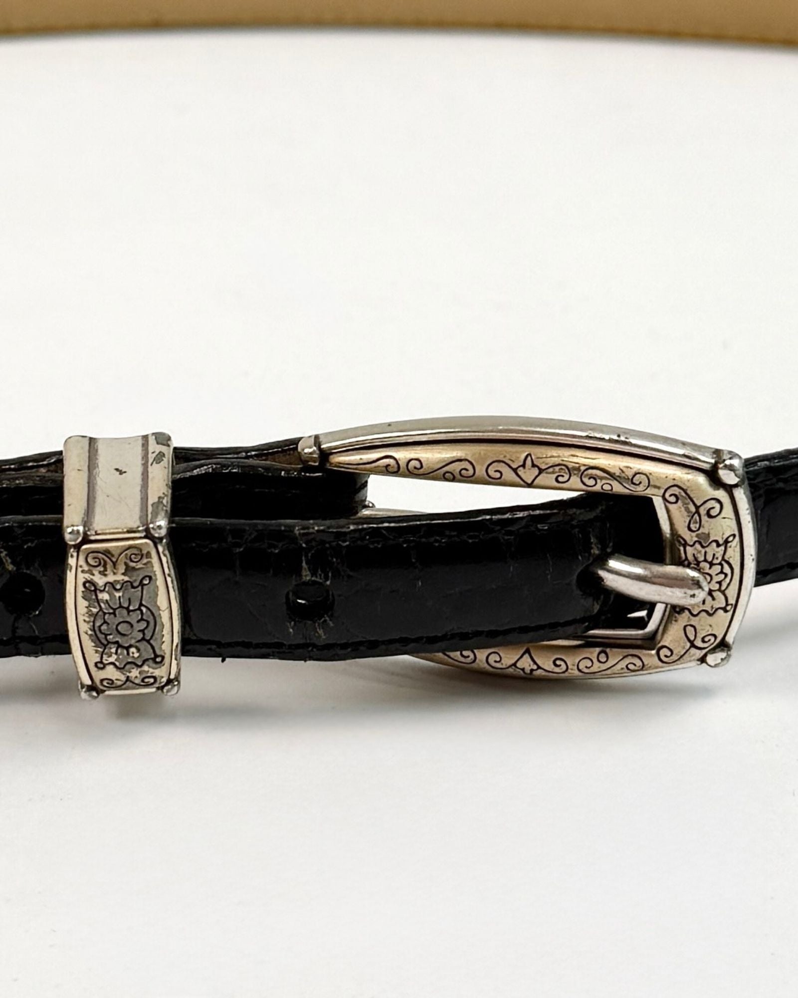 Thin Black Brighton Belt