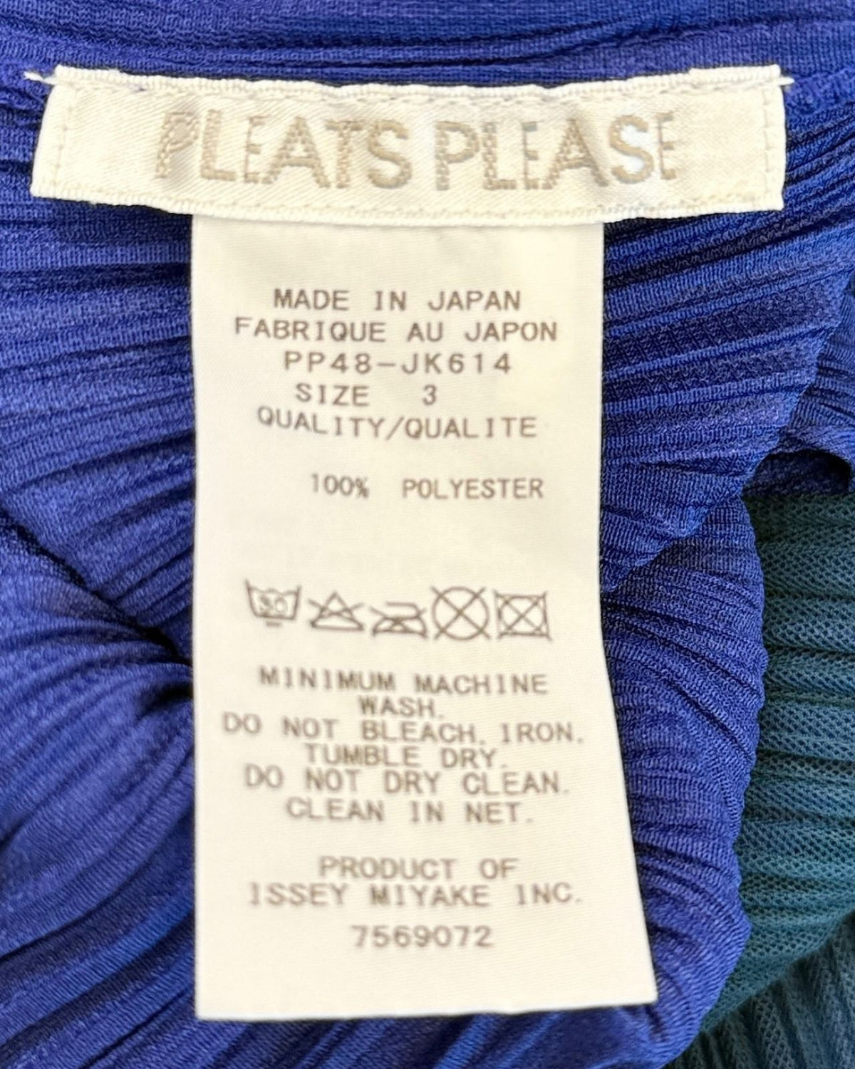Pleats Please Teal Me About It Top