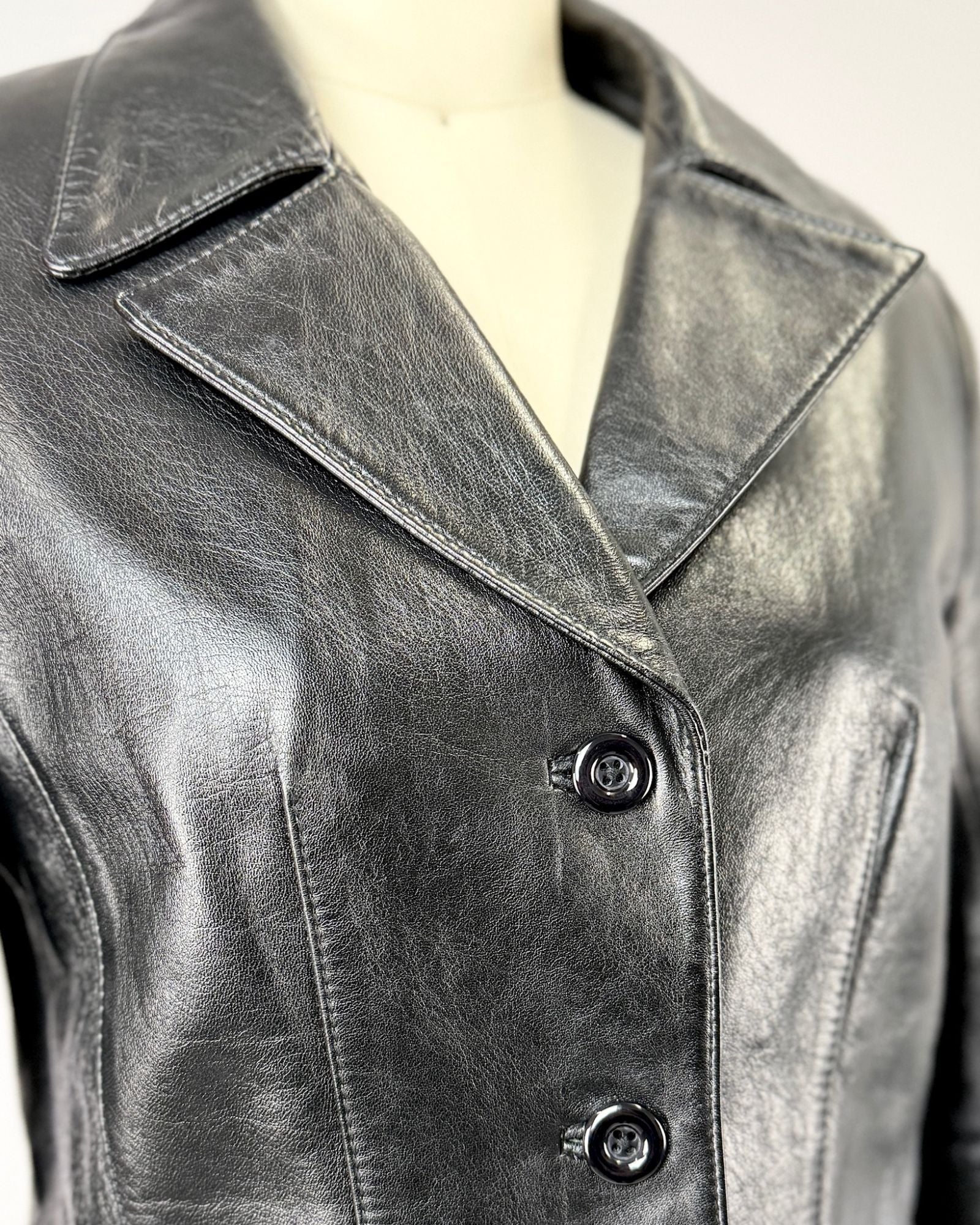 Y2K Black Leather Jacket