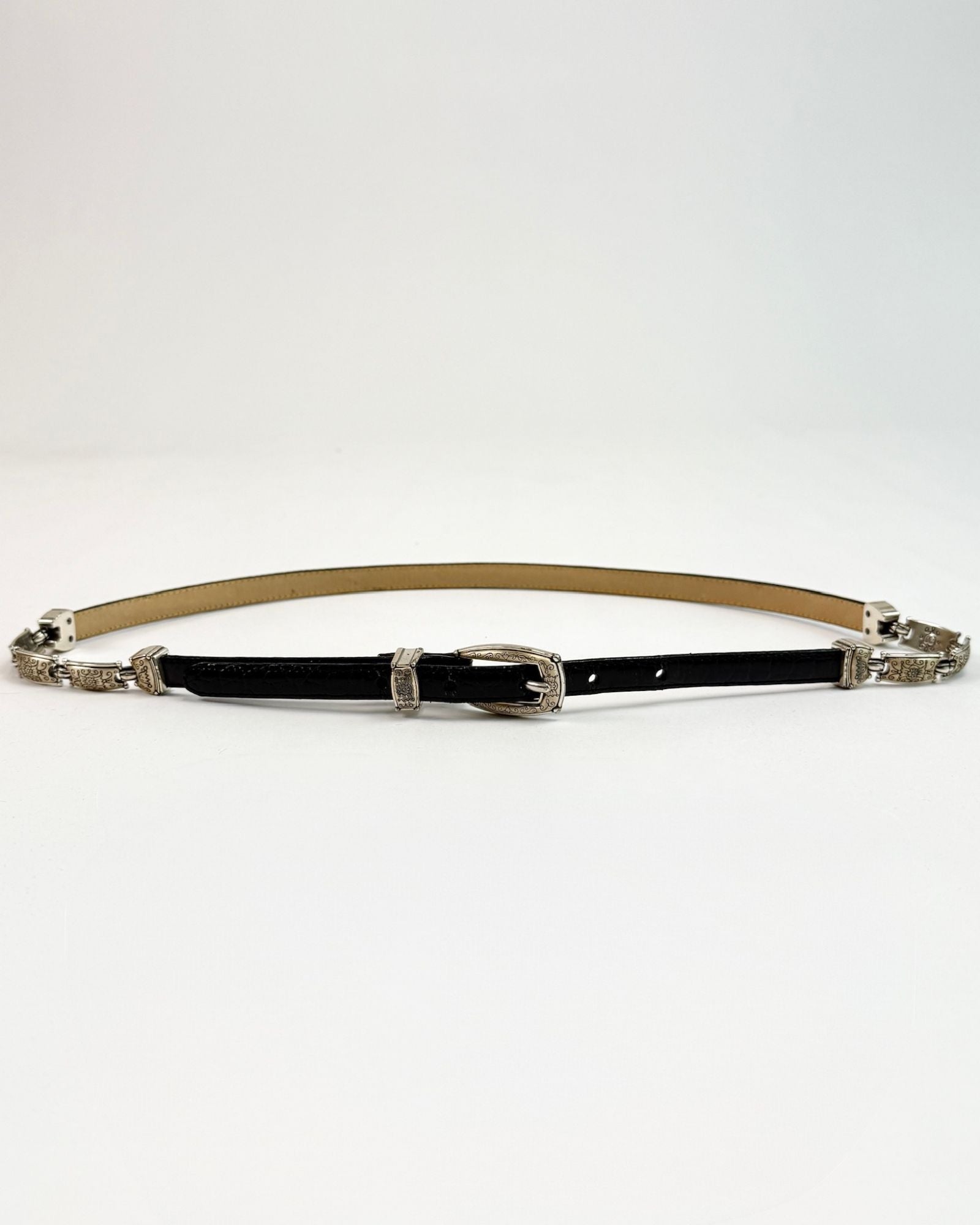 Thin Black Brighton Belt
