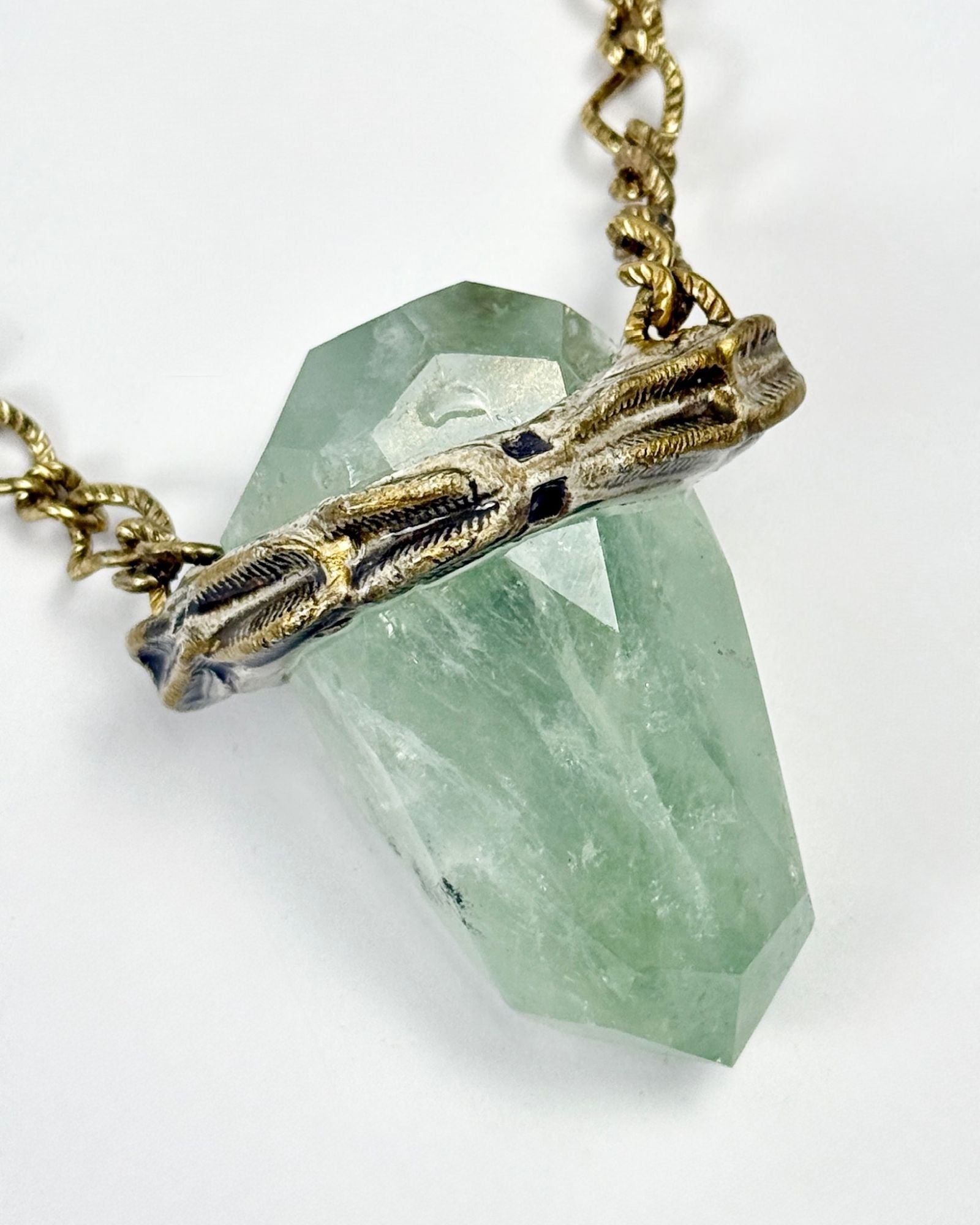 Adina Mills Green Quartz Necklace