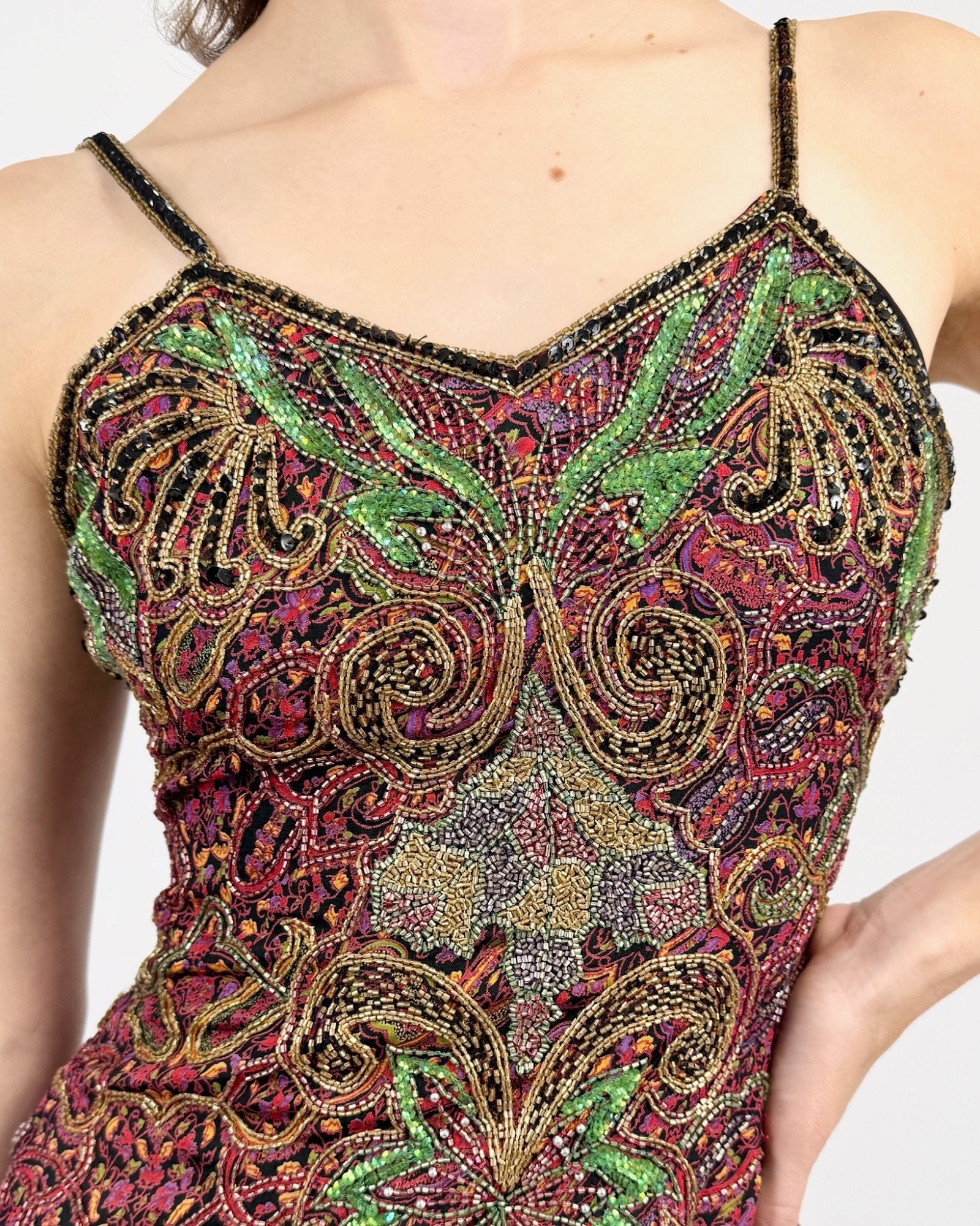 Puttin' on the Ritz 80s Sequin Cocktail Dress