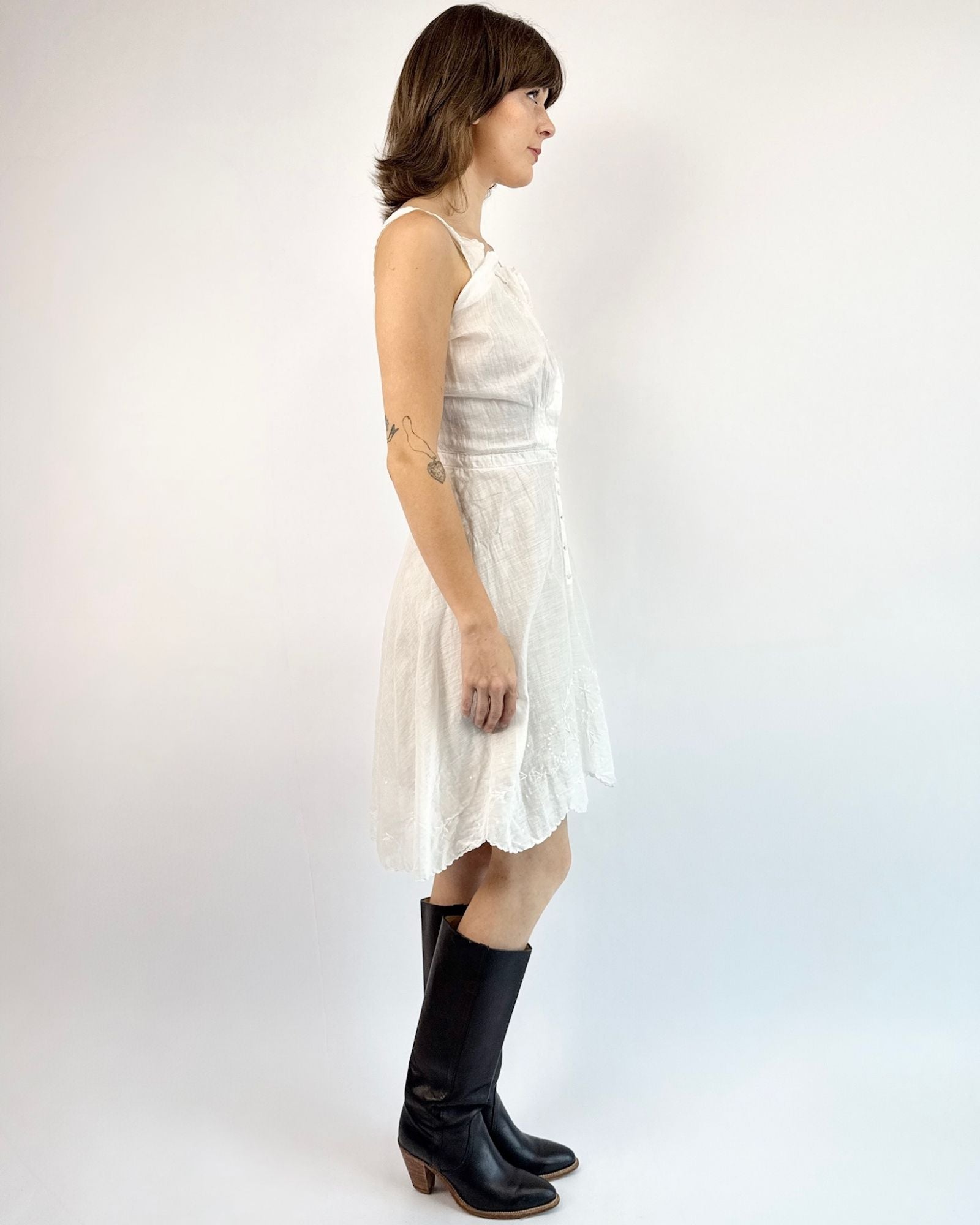 Sunning in Sicily White Edwardian Lace Dress