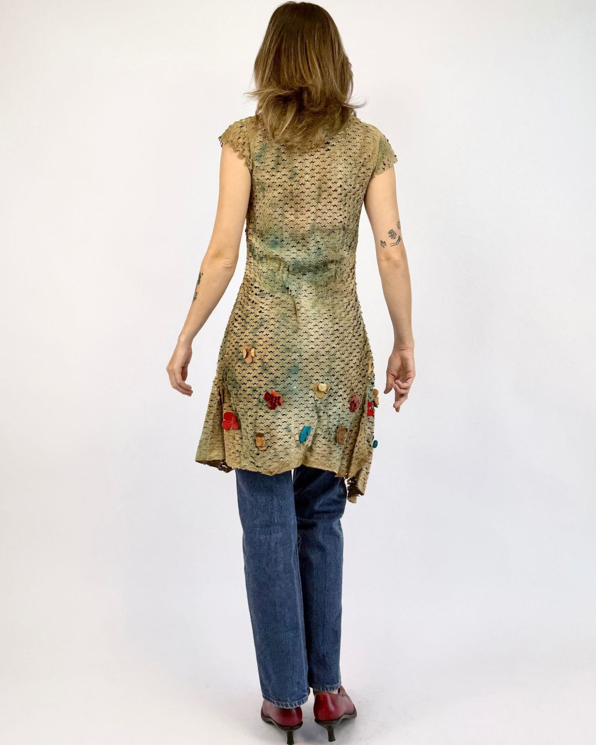 Save The Queen Aquamarine Appliqué Vest