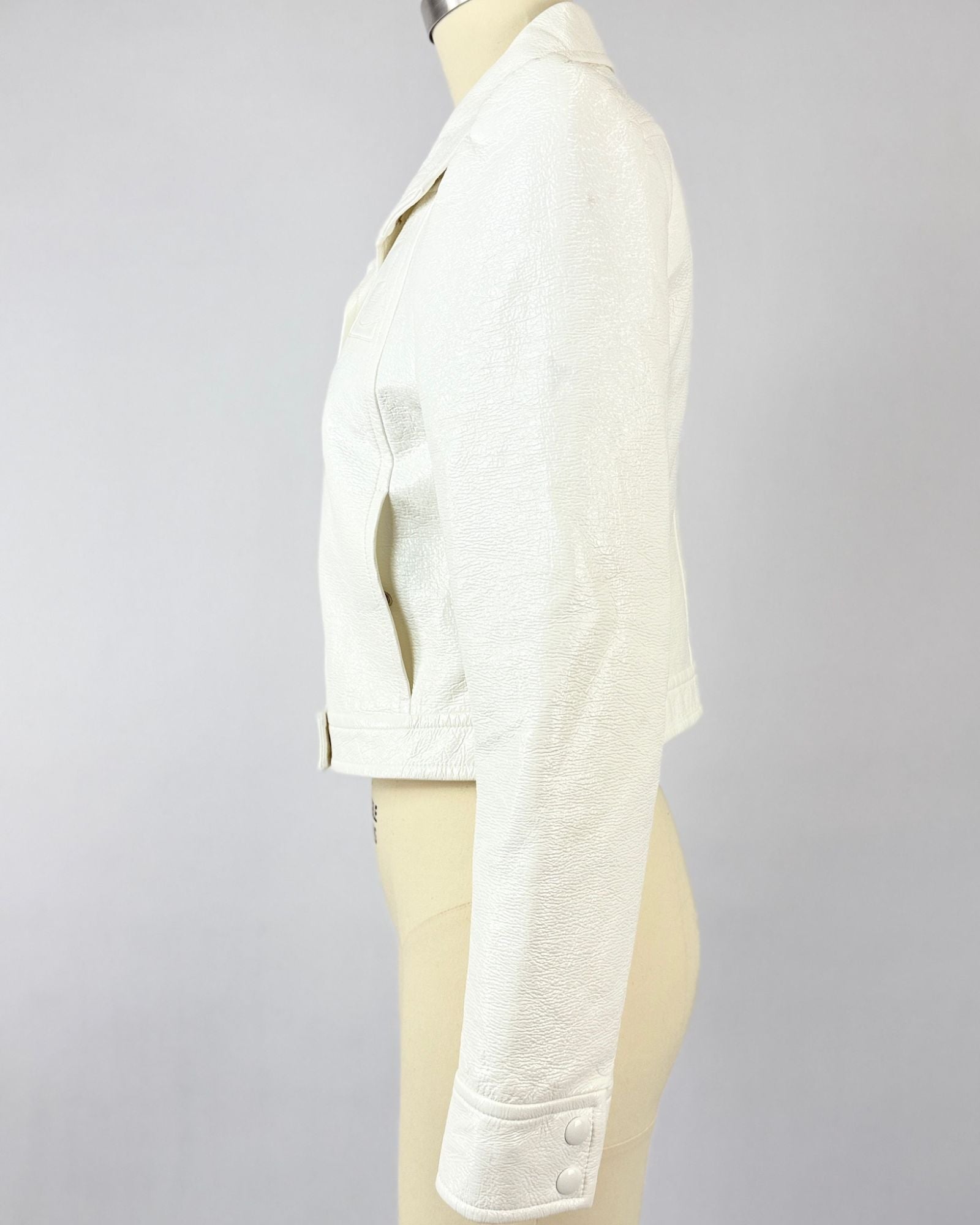 White Mod Courreges Cropped Jacket