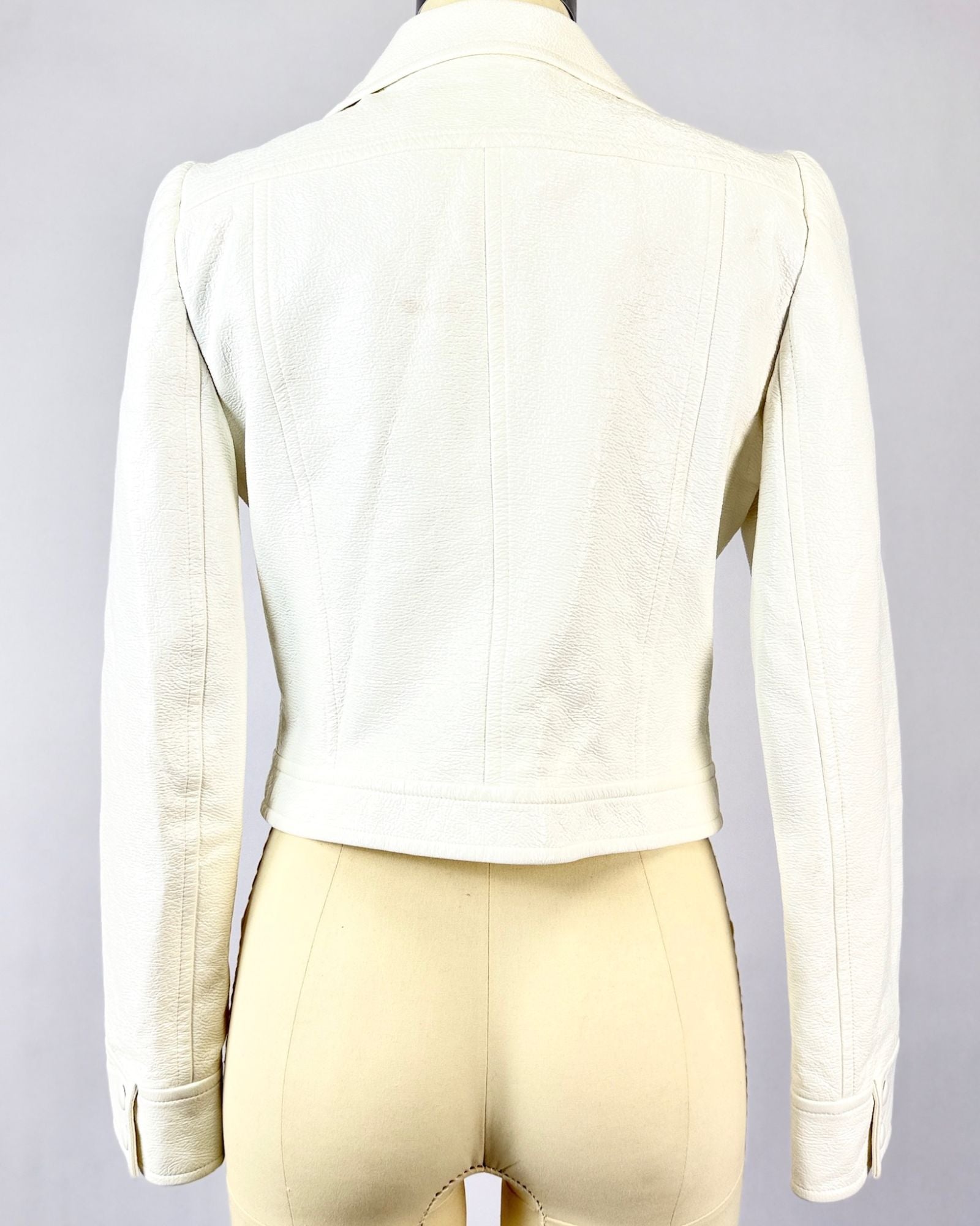White Mod Courreges Cropped Jacket