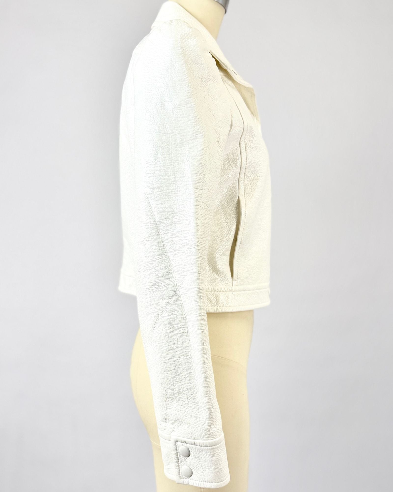 White Mod Courreges Cropped Jacket