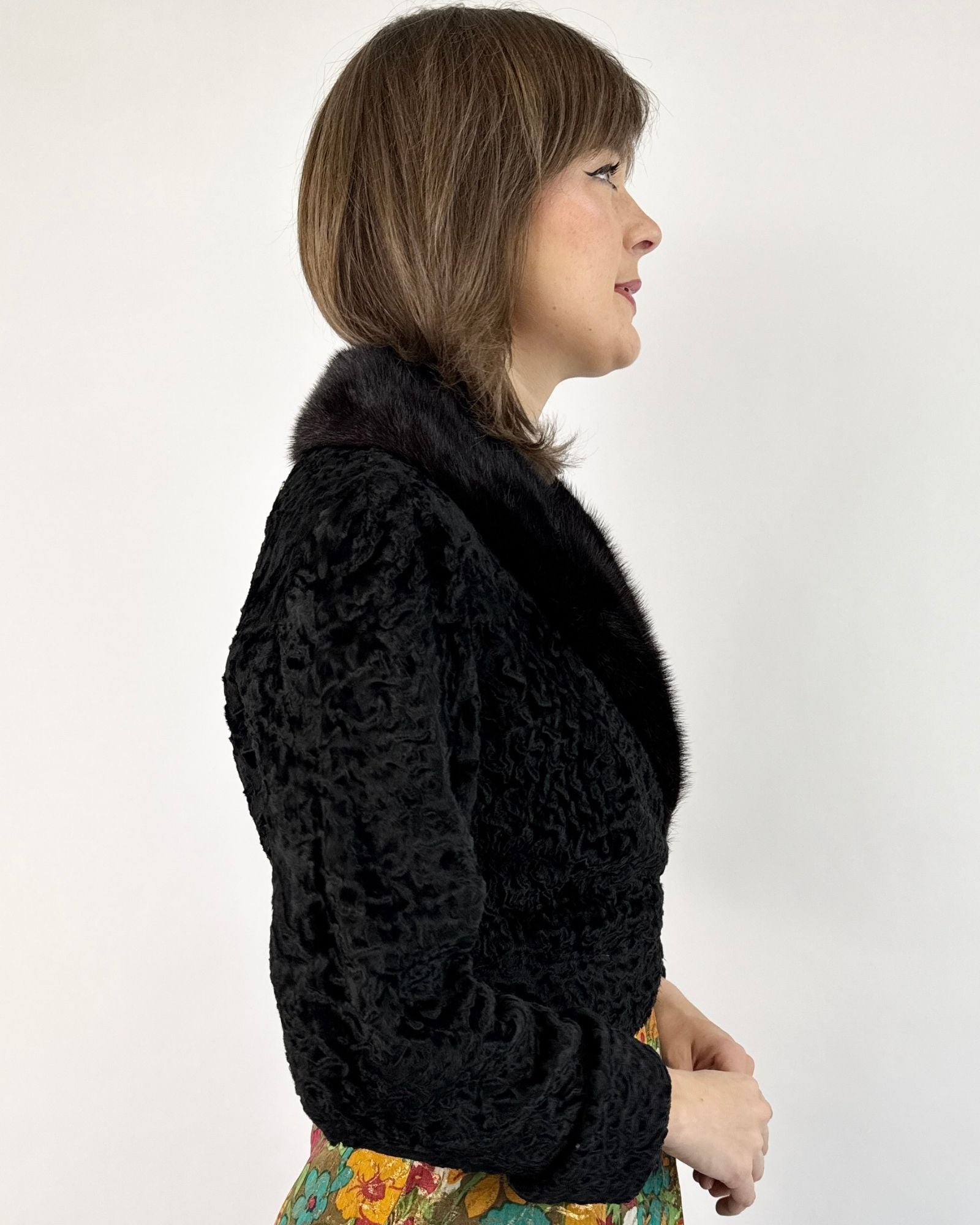 50s Classic Curly Lamb Jacket