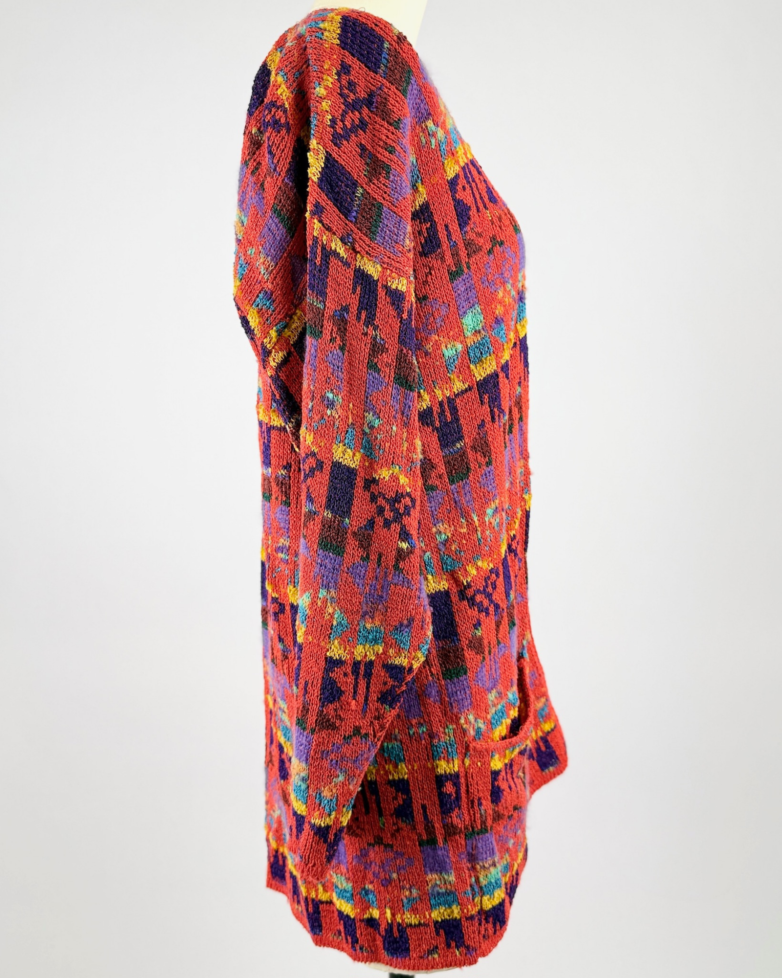 French Rags Colorful Knit Cardigan