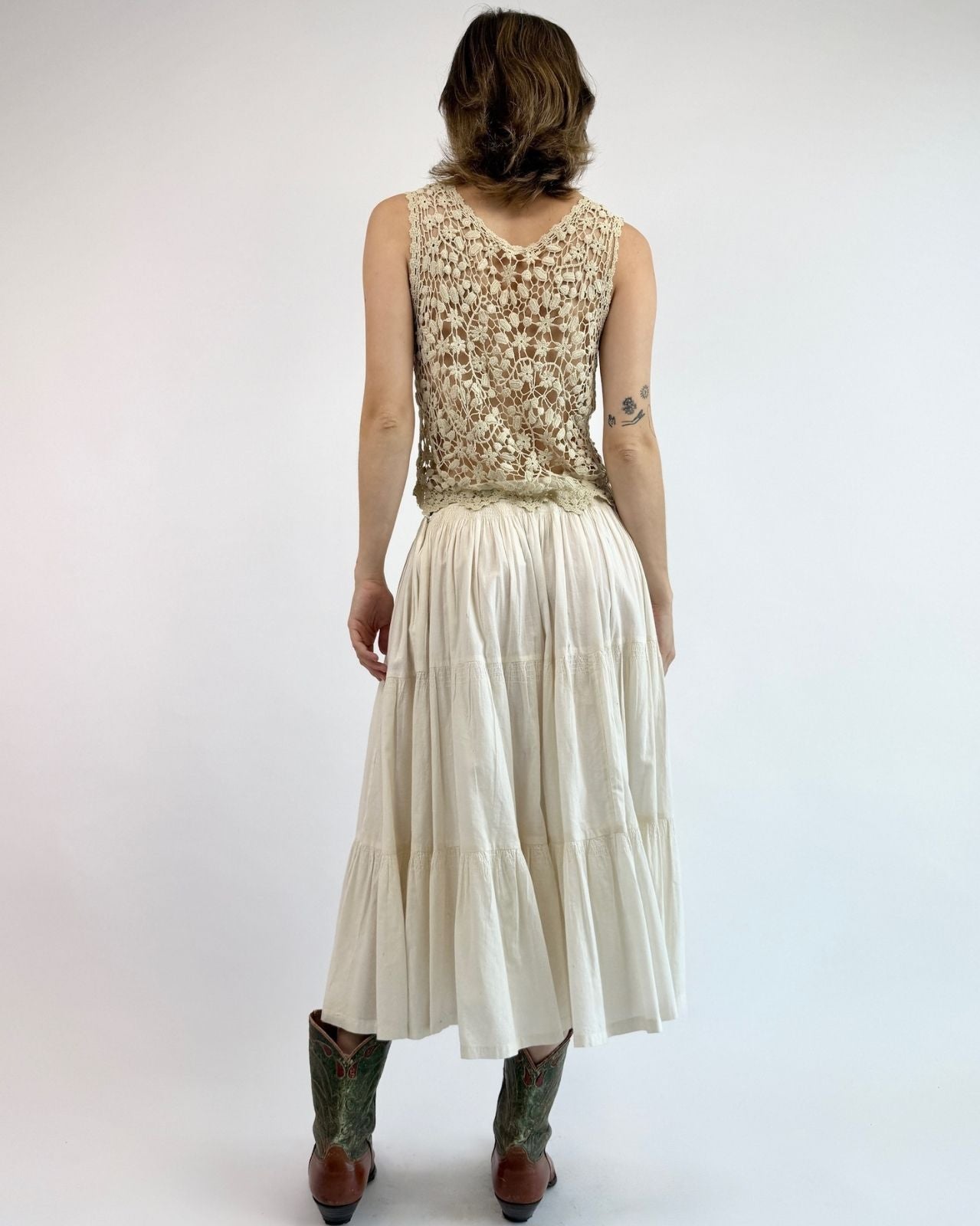 Cream and Sugar Indian Cotton Skirt
