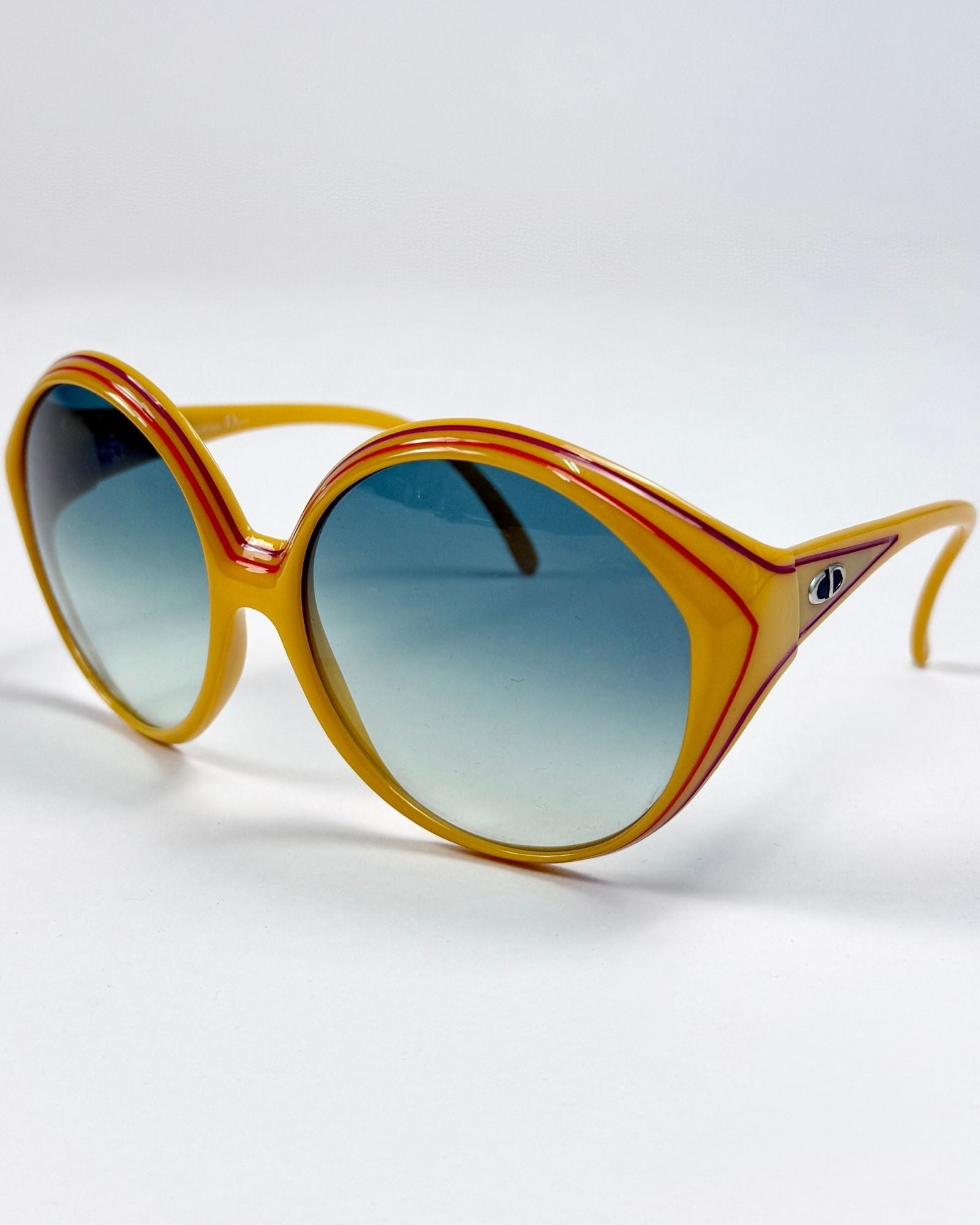 Christian Dior Yellow Striped Sunglasses