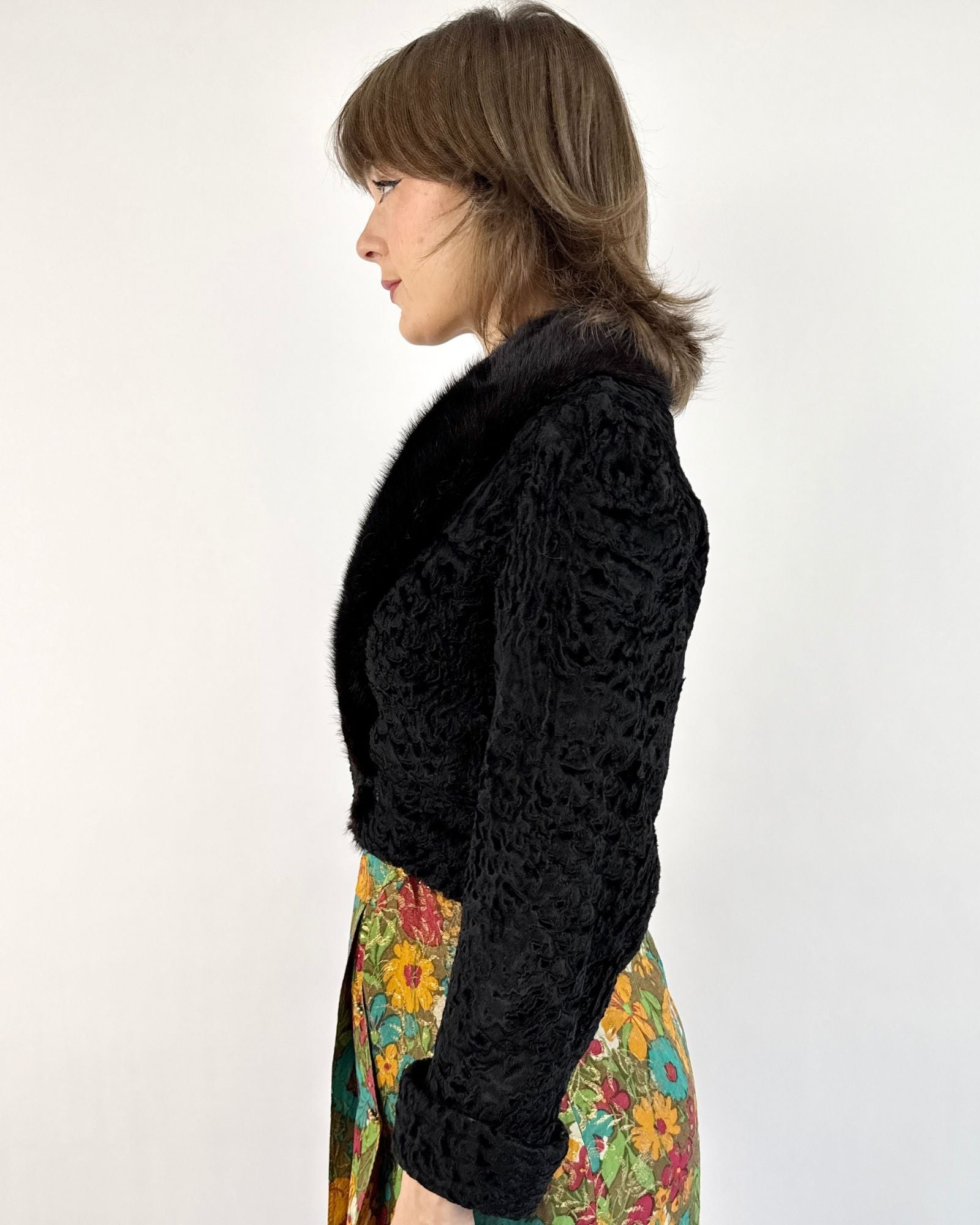 50s Classic Curly Lamb Jacket