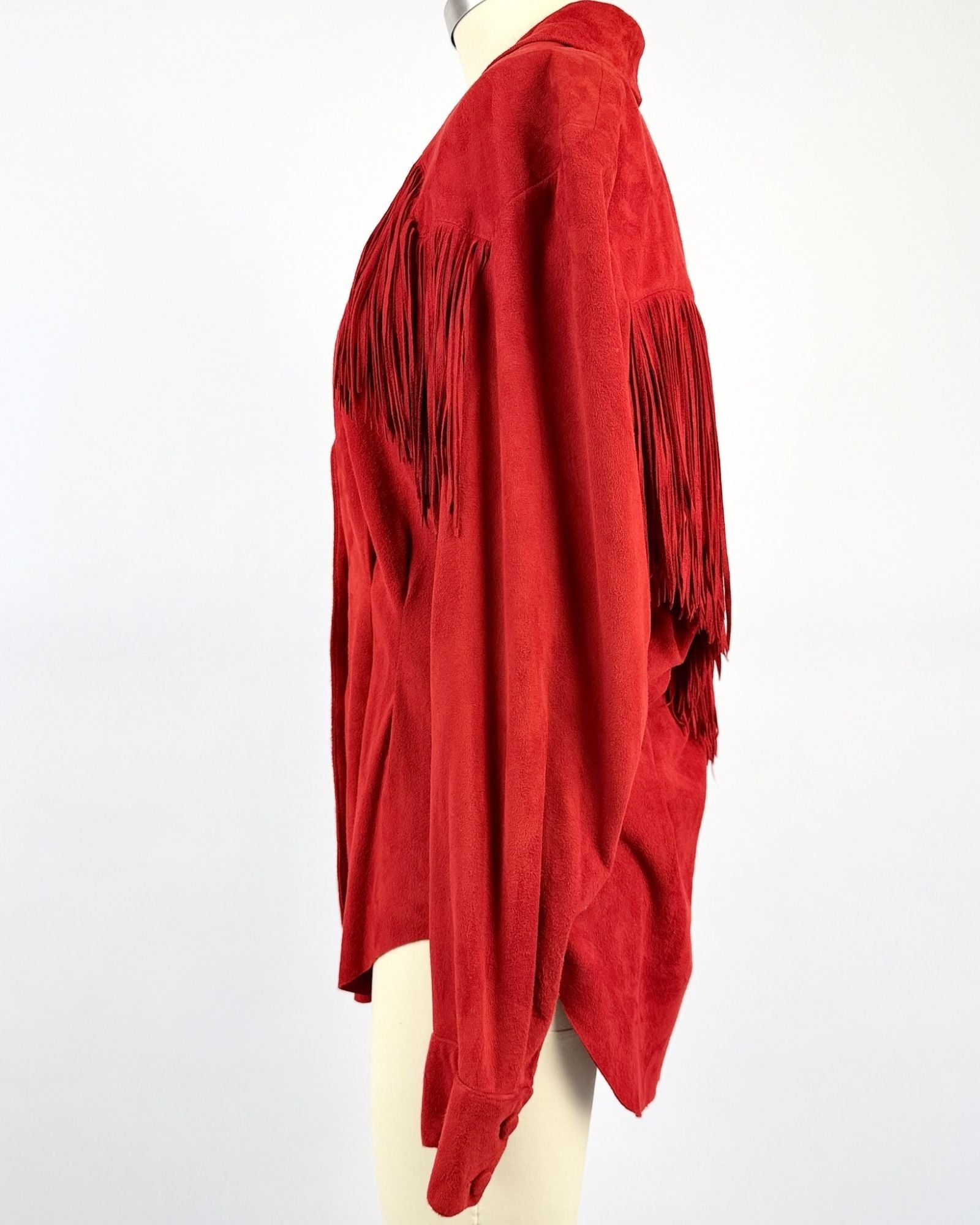 Red Suede Fringe Jacket