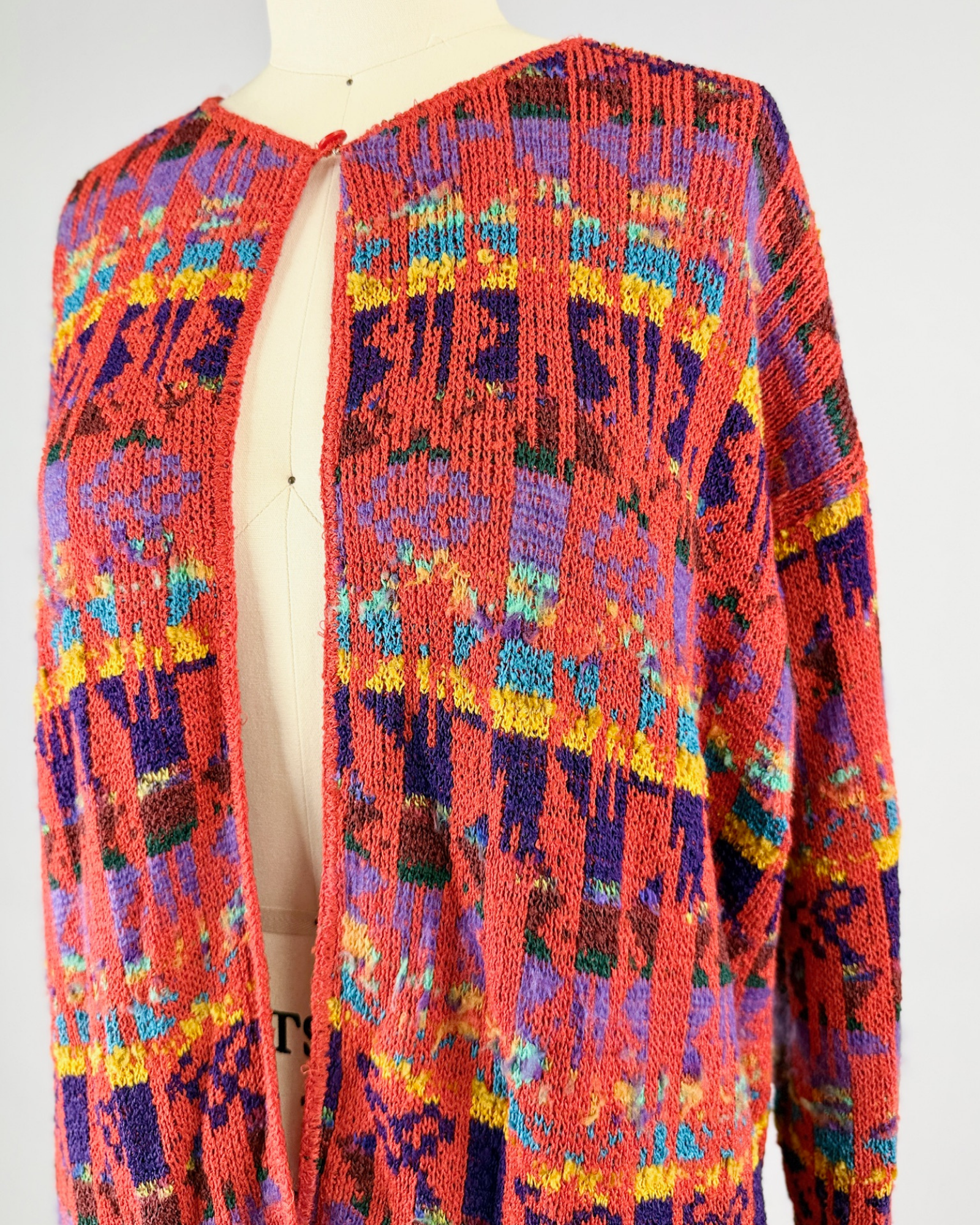 French Rags Colorful Knit Cardigan