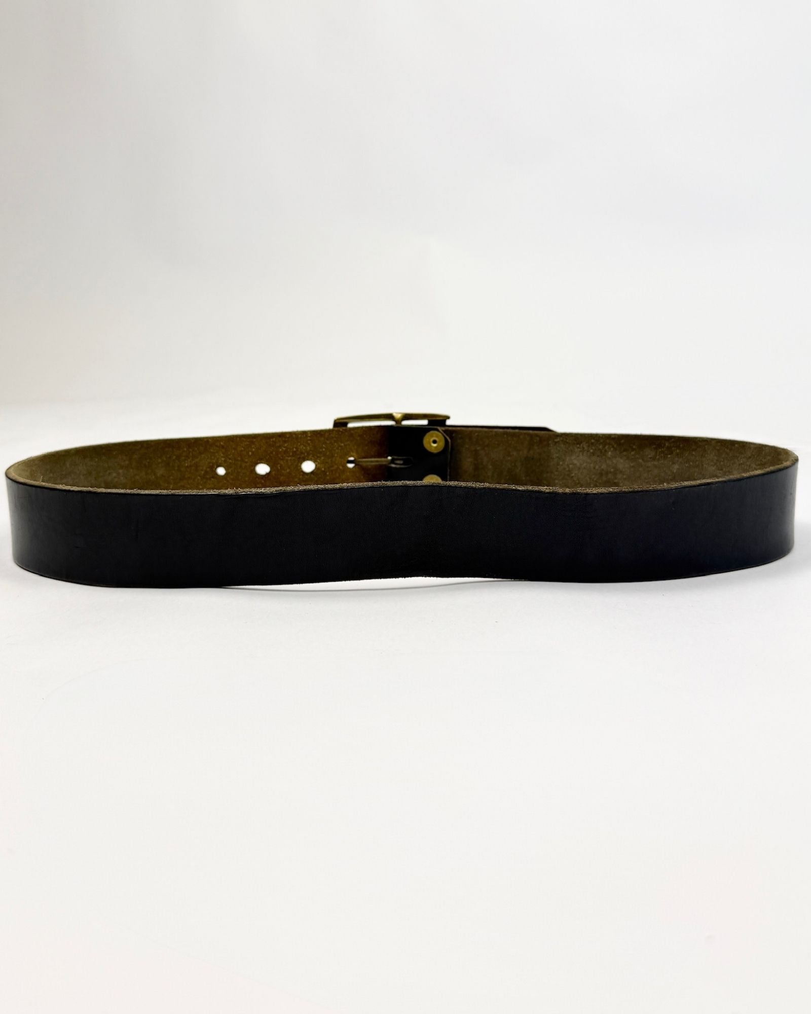 Thick Black Leather Belt