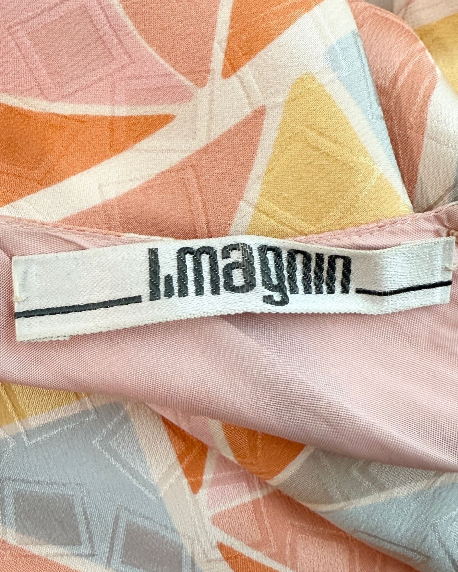 Hanae Mori Citrus Shapes Silk Triangle Dress