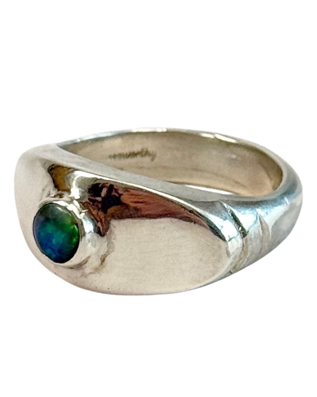 Seaworthy Opal Lyptae Round Australian Opal Sterling Silver