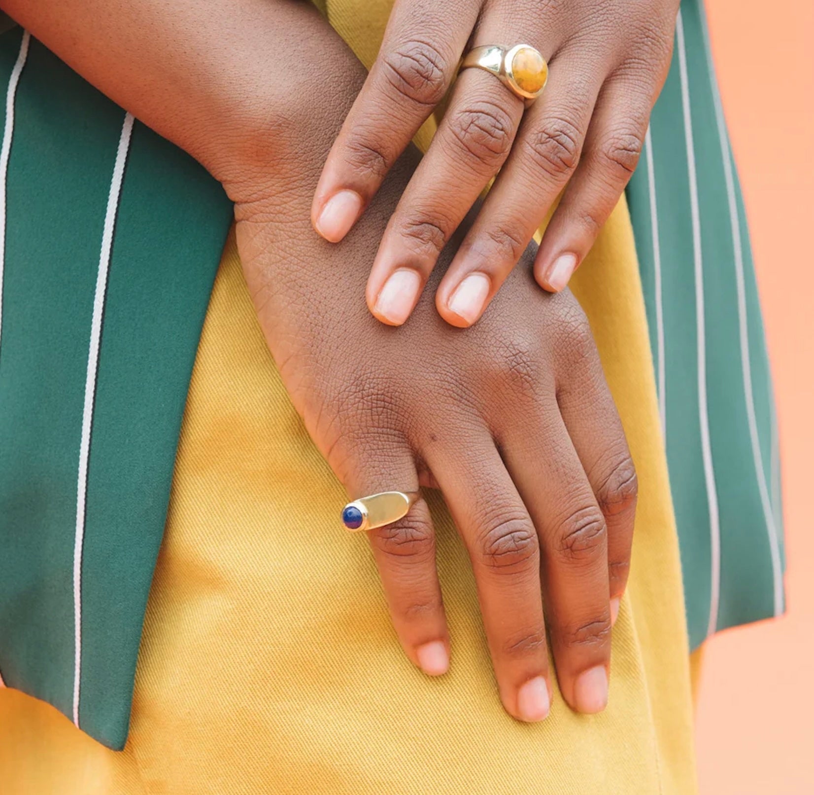 Seaworthy 10k Yellow Gold Labradorite Esposita Ring