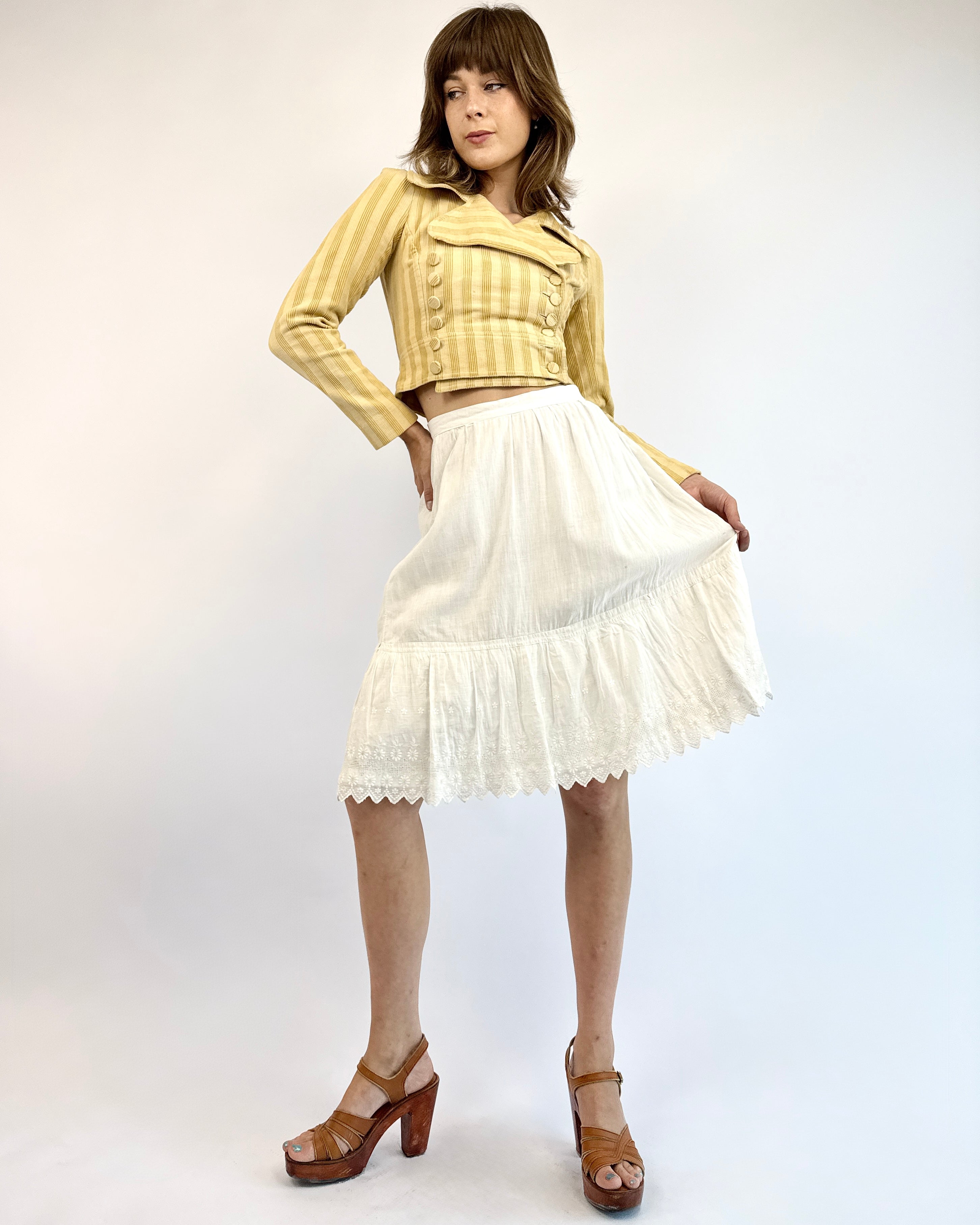 Dove Calls Cotton Edwardian Eyelet Skirt
