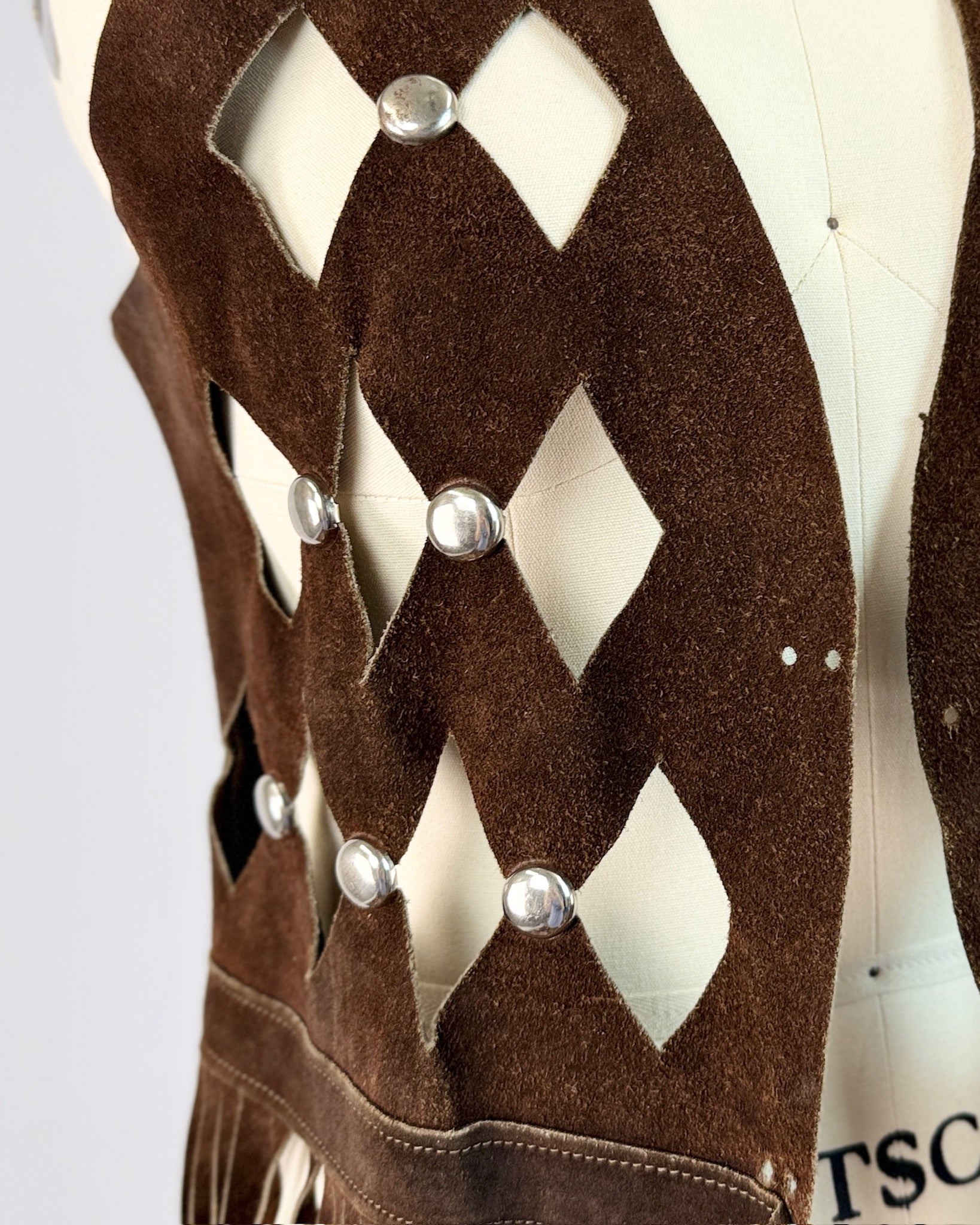 60s Chocolate Fringe Vest