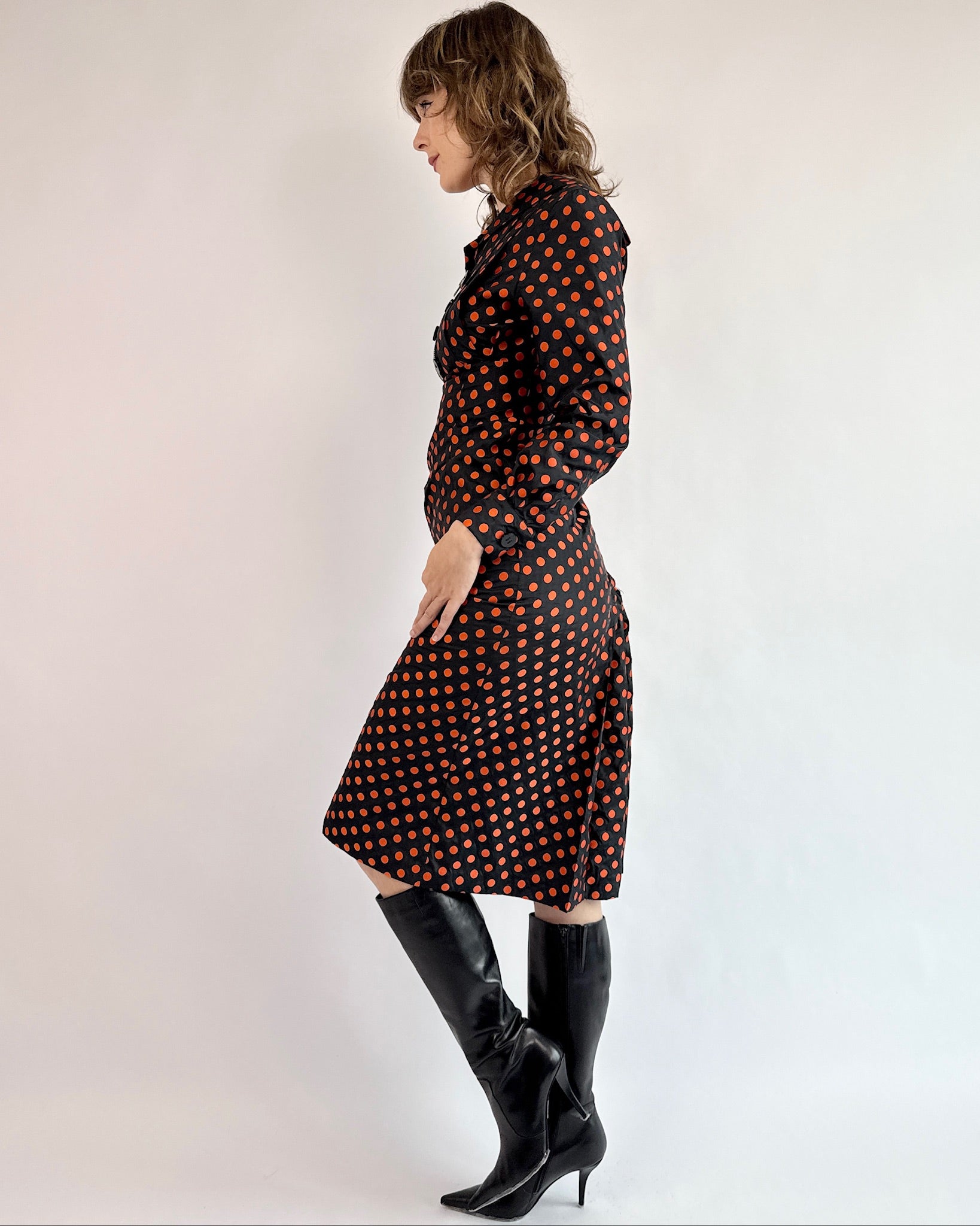 Miu Miu Spotted Maxi Dress