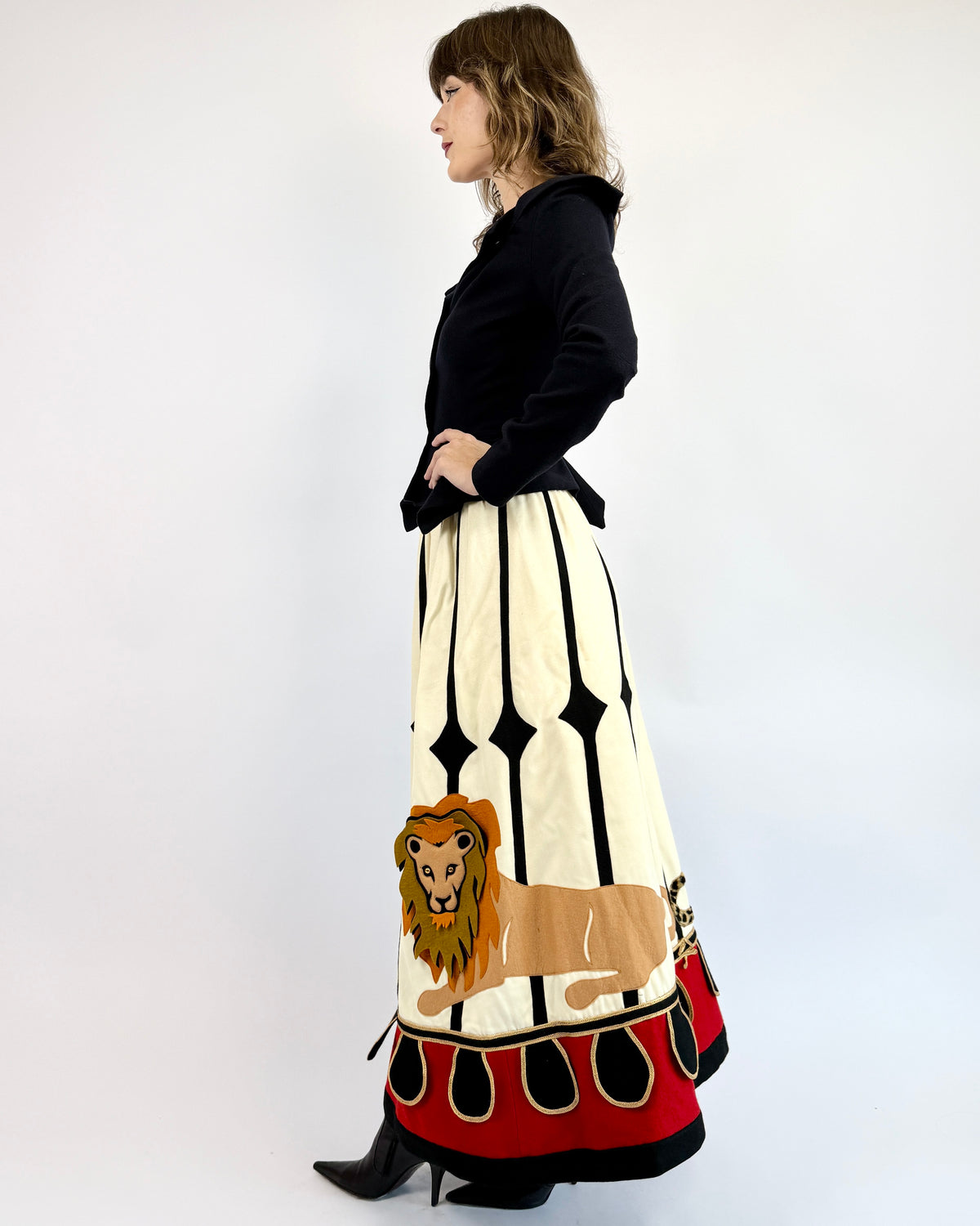 1970s Malcolm Starr Life's A Circus Wool Skirt