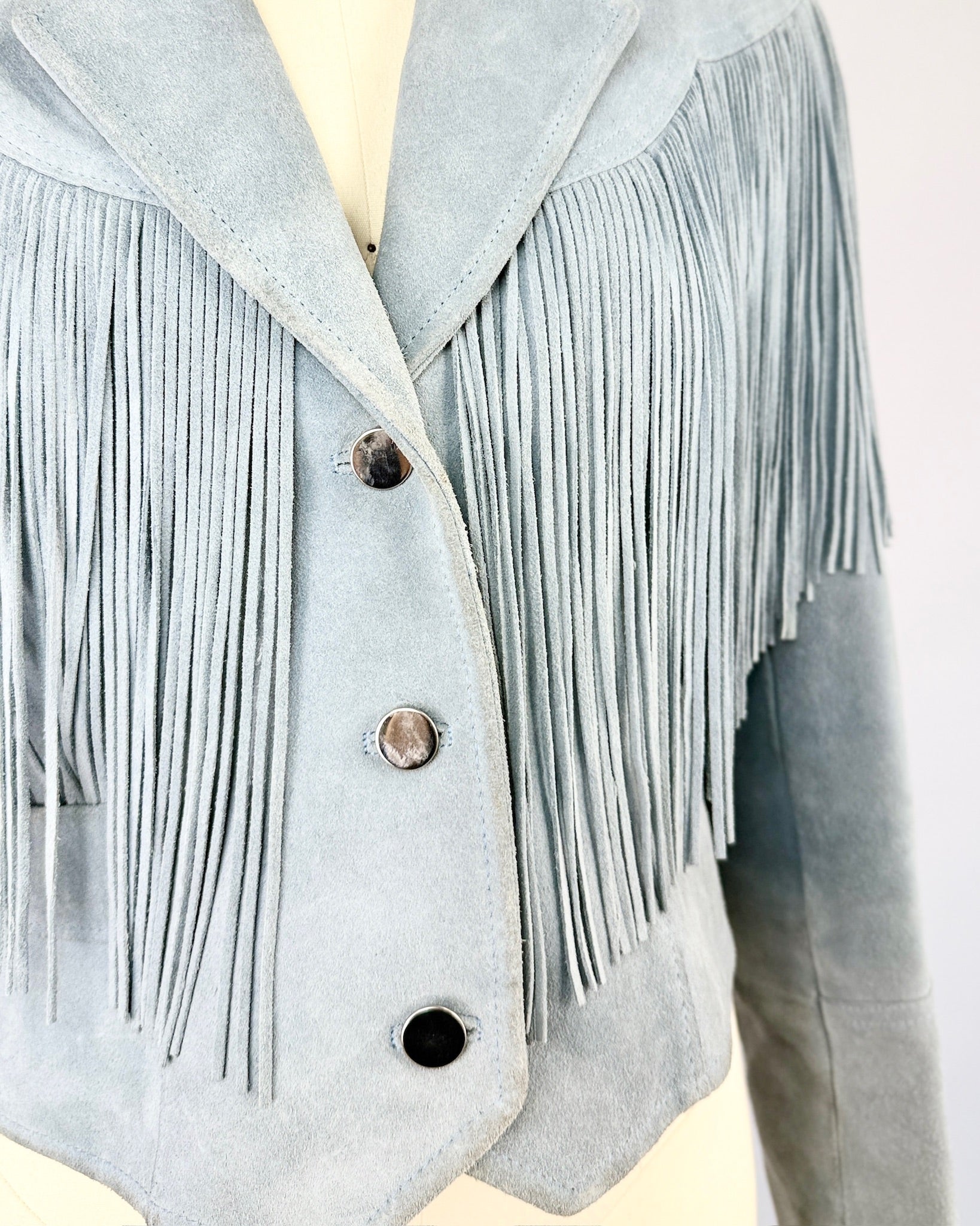 Pioneer Wear Ice Blue Fringe Jacket