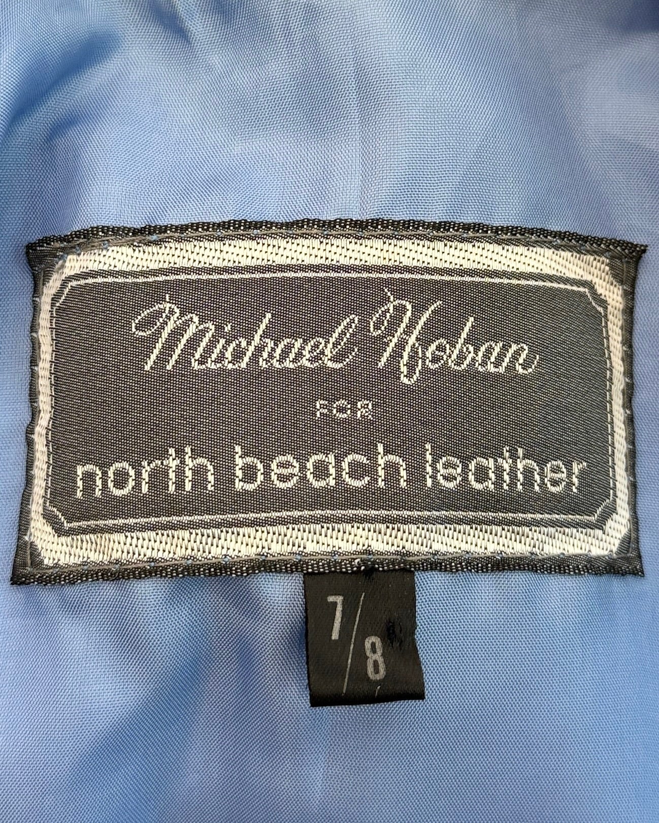 North Beach Ice Blue Leather Jacket