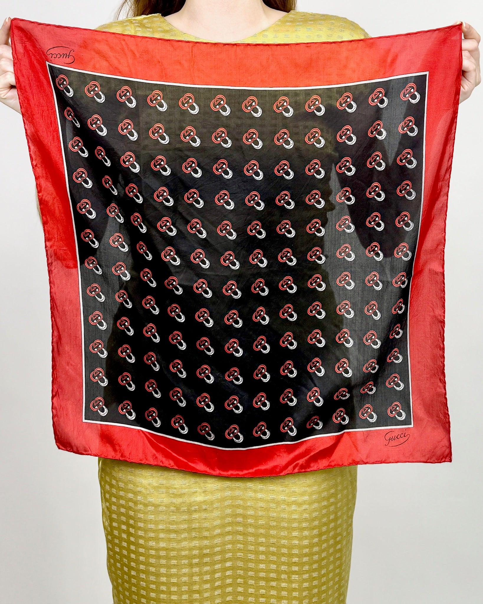 Gucci Horsebit Silk Scarf