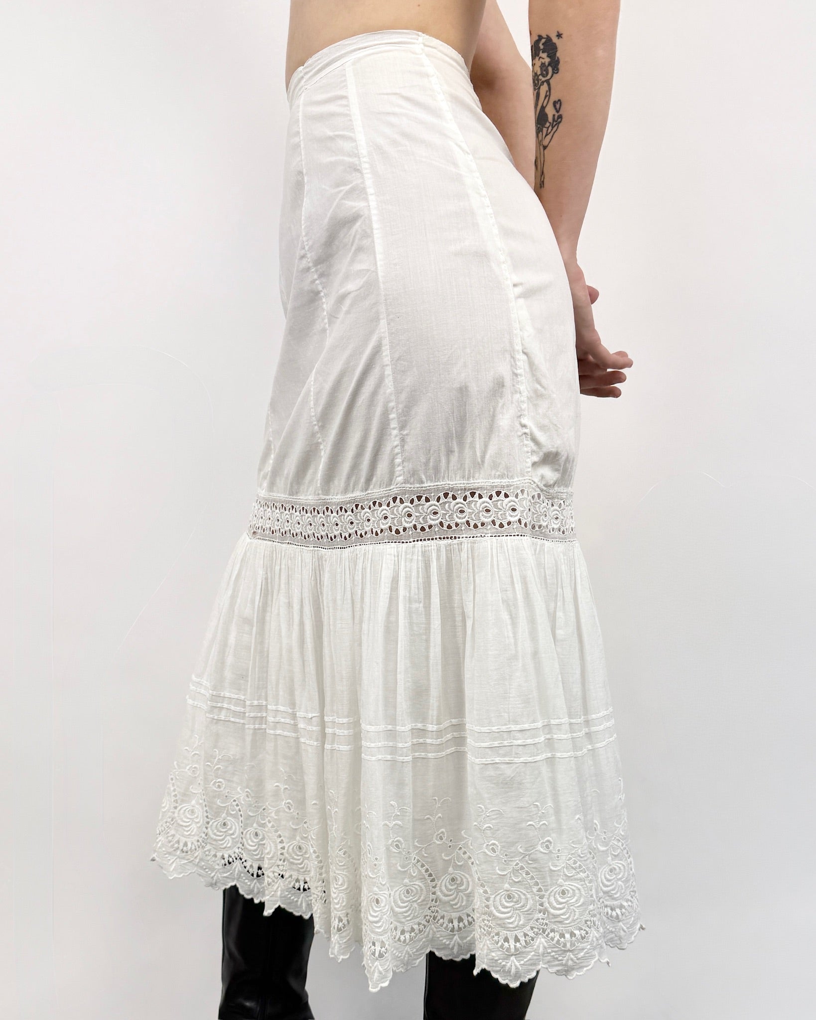 White Lace Edwardian Skirt