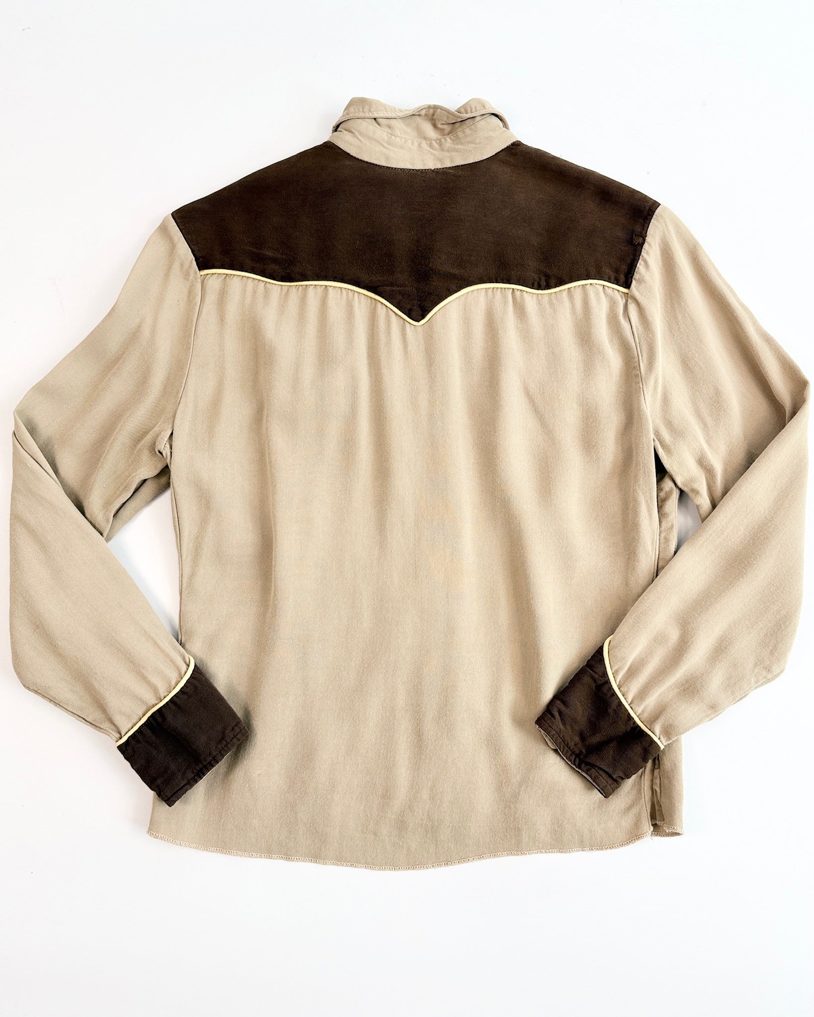 H Bar C Brown Chainstitch Pearl Snap