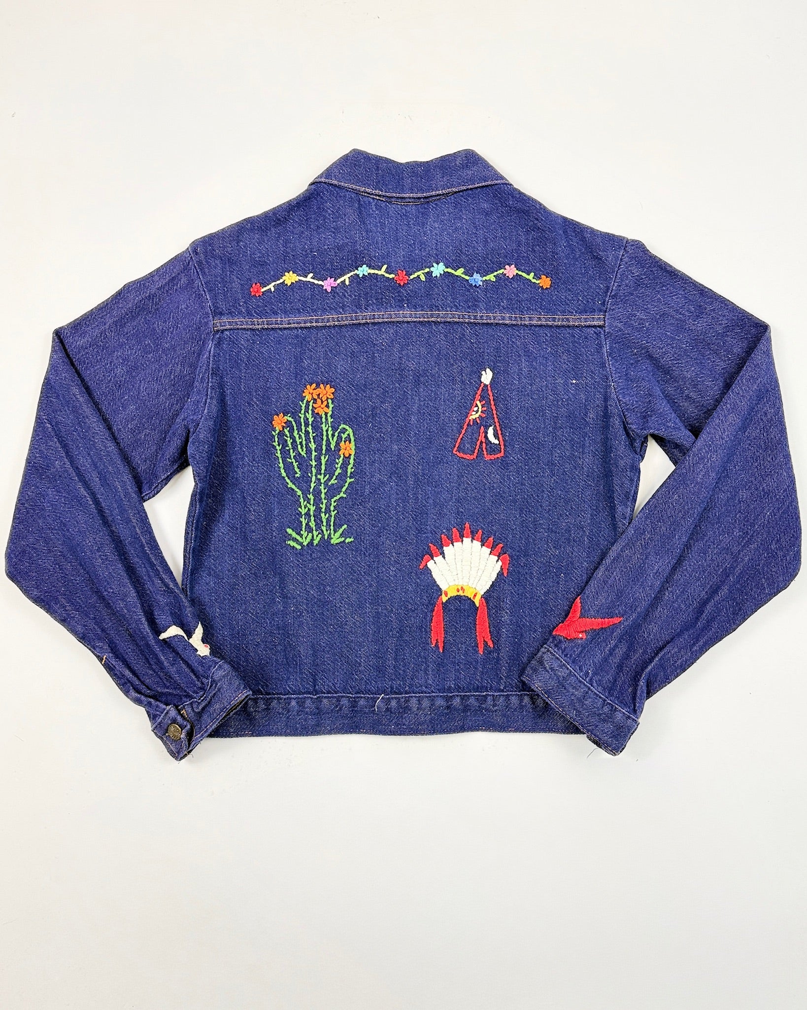 70's Denim Embroidered Jacket