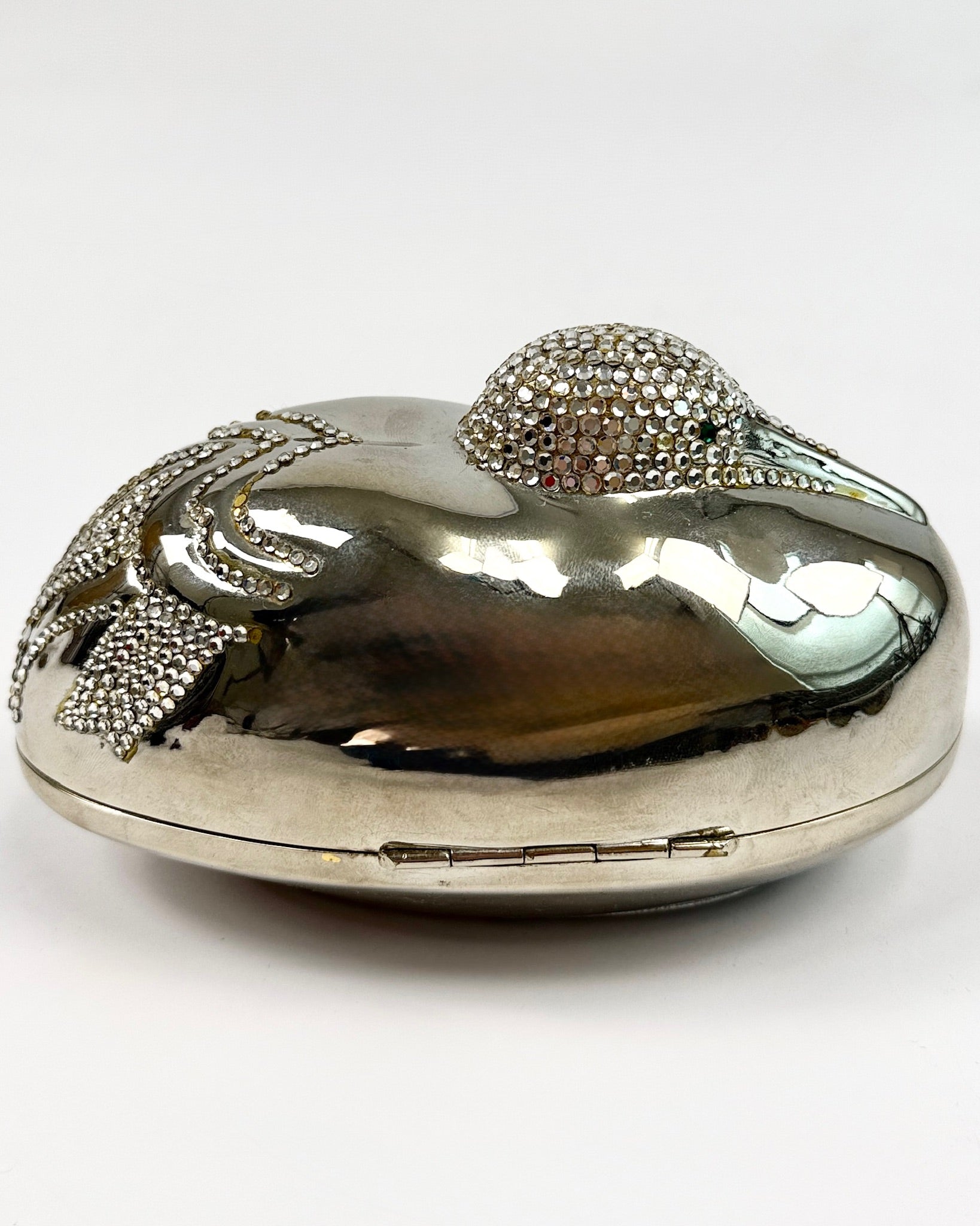 Judith Leiber Silver Dove Minaudiere