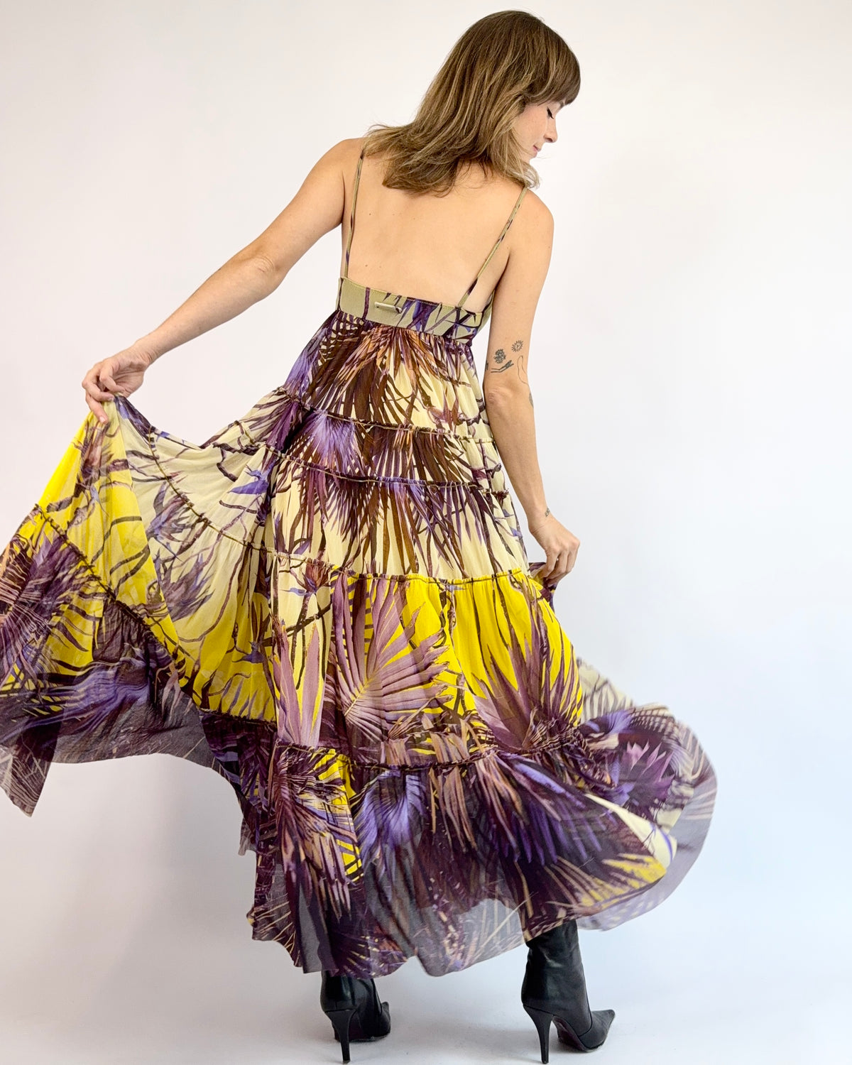 Jean Paul Gaultier Tropical Flora Maxi Dress